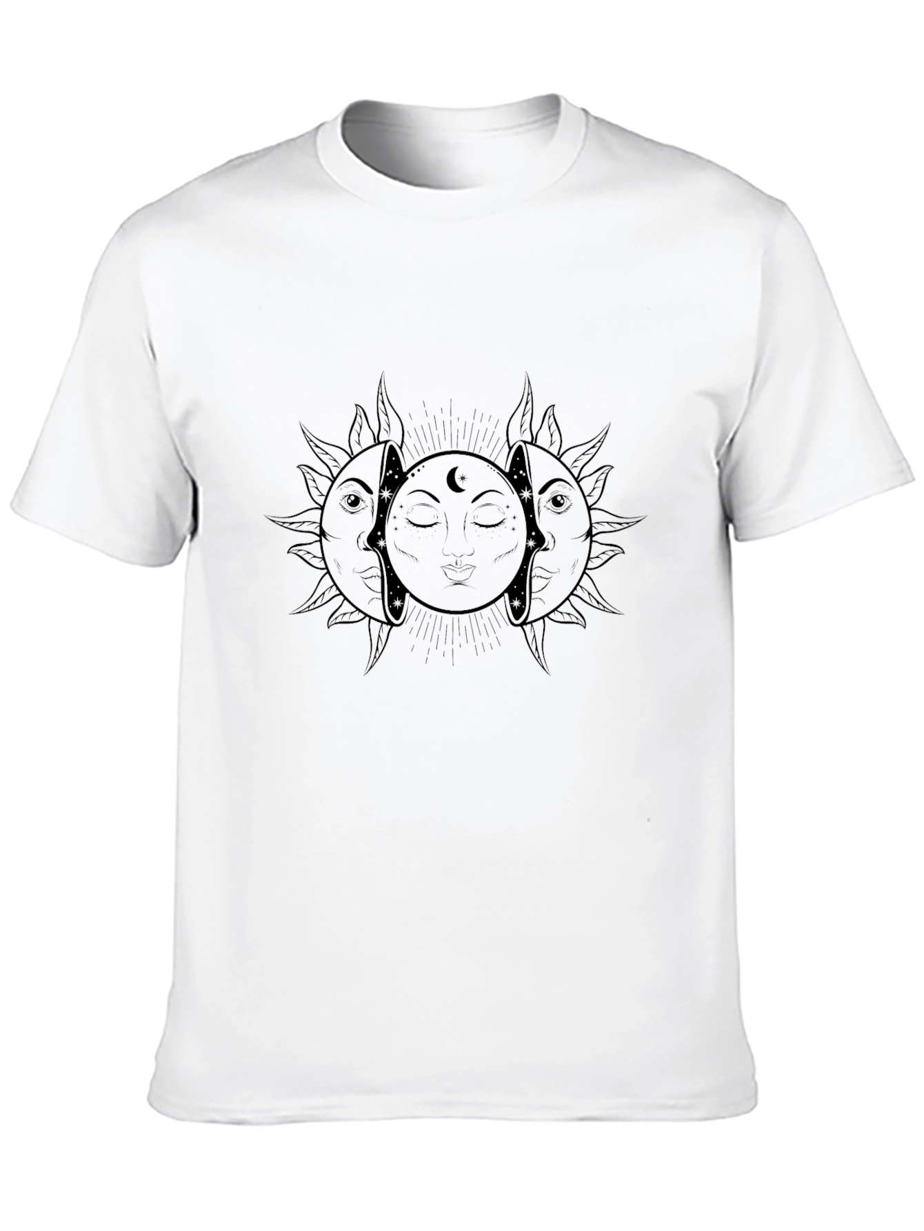 Sun Moon Eclipse Graphic T-Shirt - Black