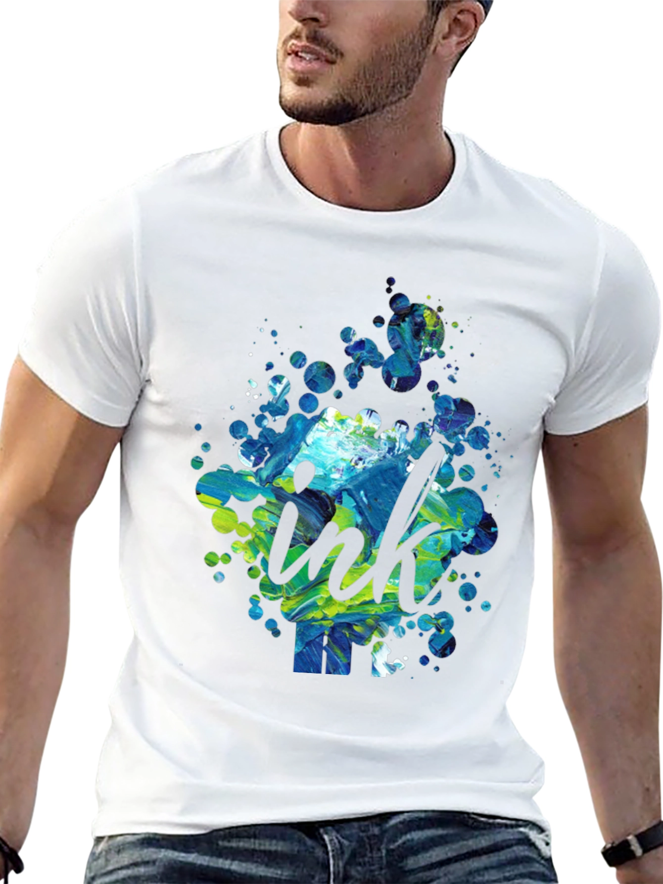 Ink Splatter Graphic Tee - Modern Design