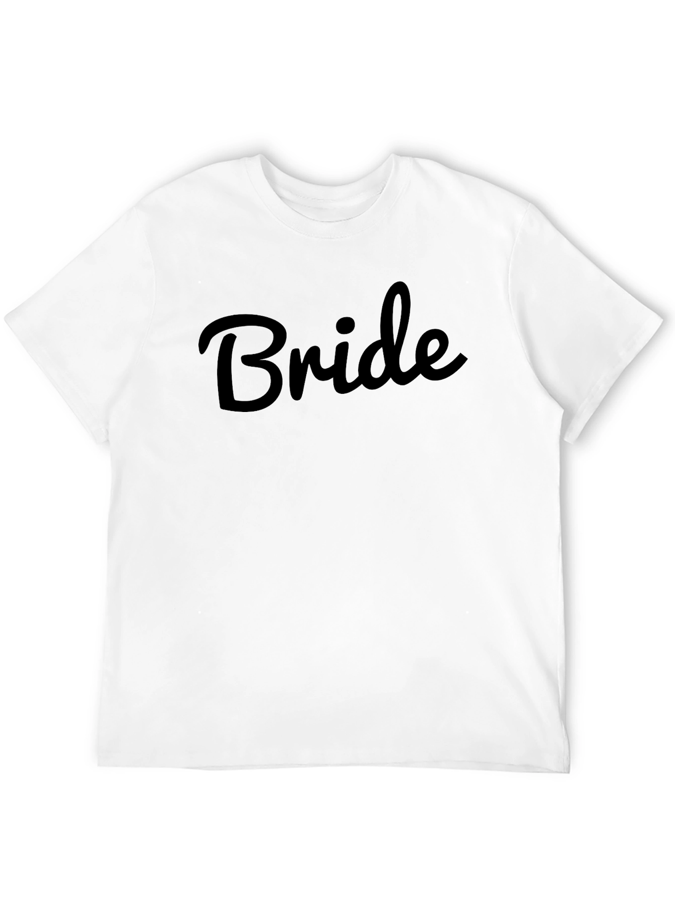 Bride Script Black T-Shirt - Wedding Party Apparel