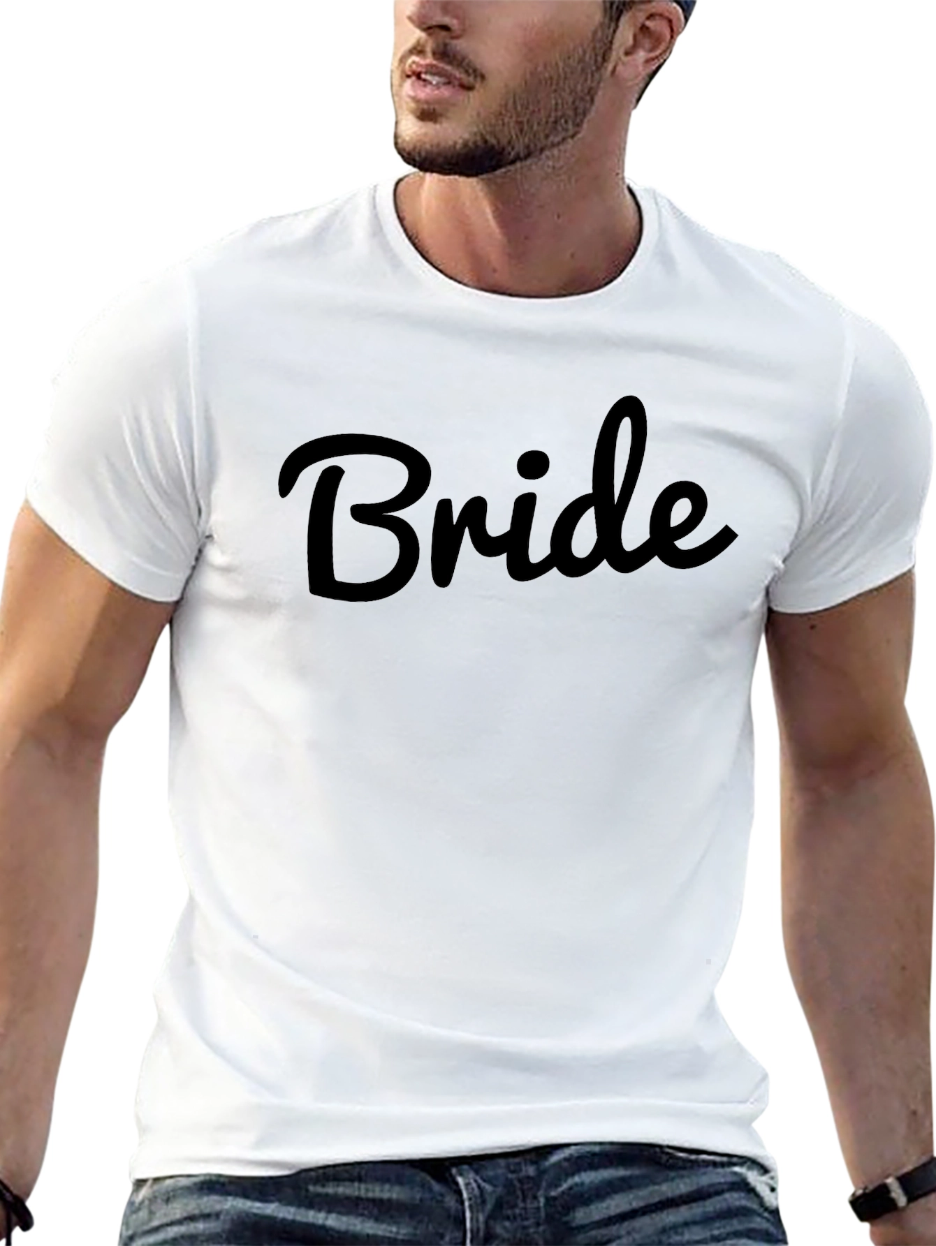 Bride Script Black T-Shirt - Wedding Party Apparel
