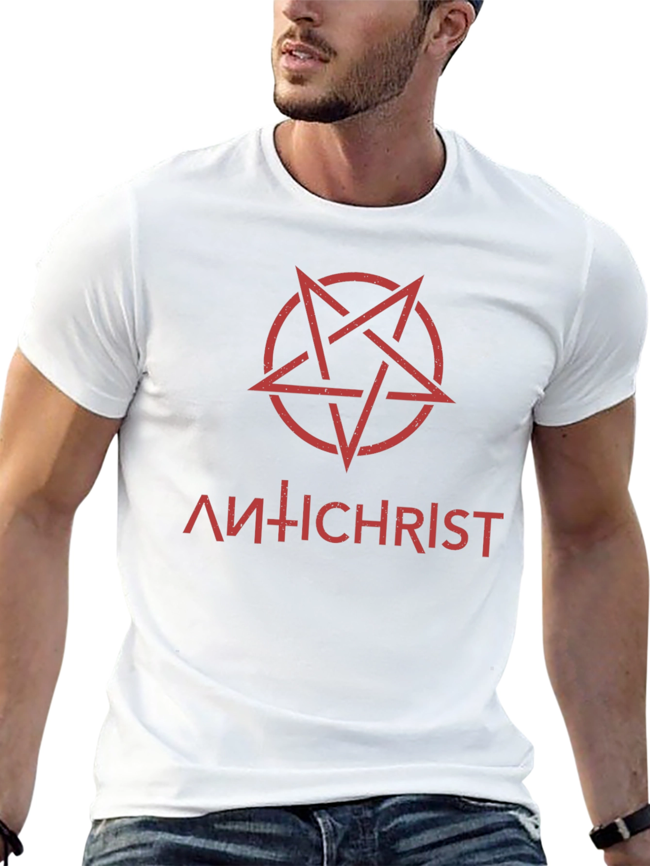 Antichrist Graphic Tee - Black Cotton T-Shirt