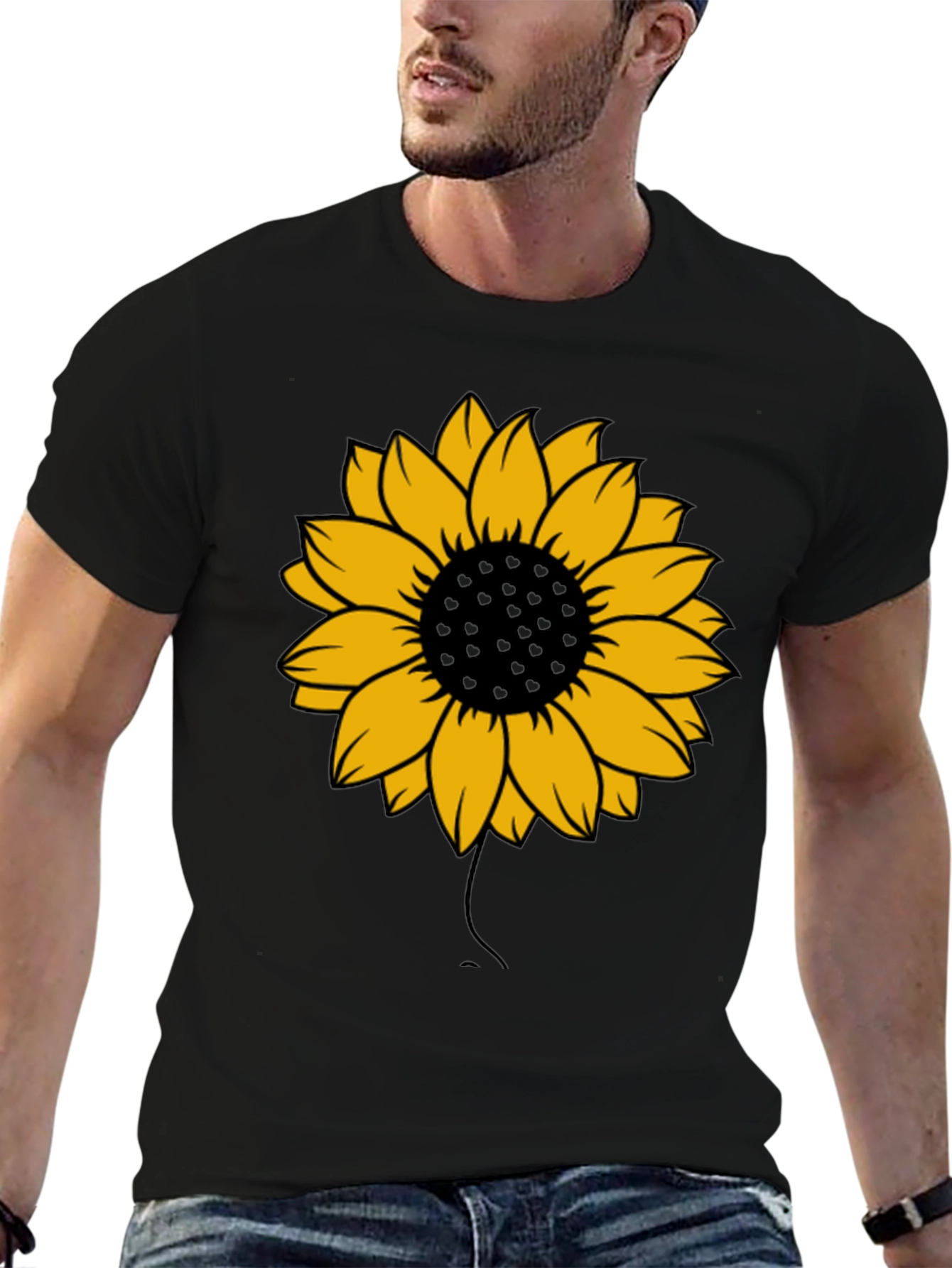 Sunflower Graphic Tee - Black Unisex T-Shirt