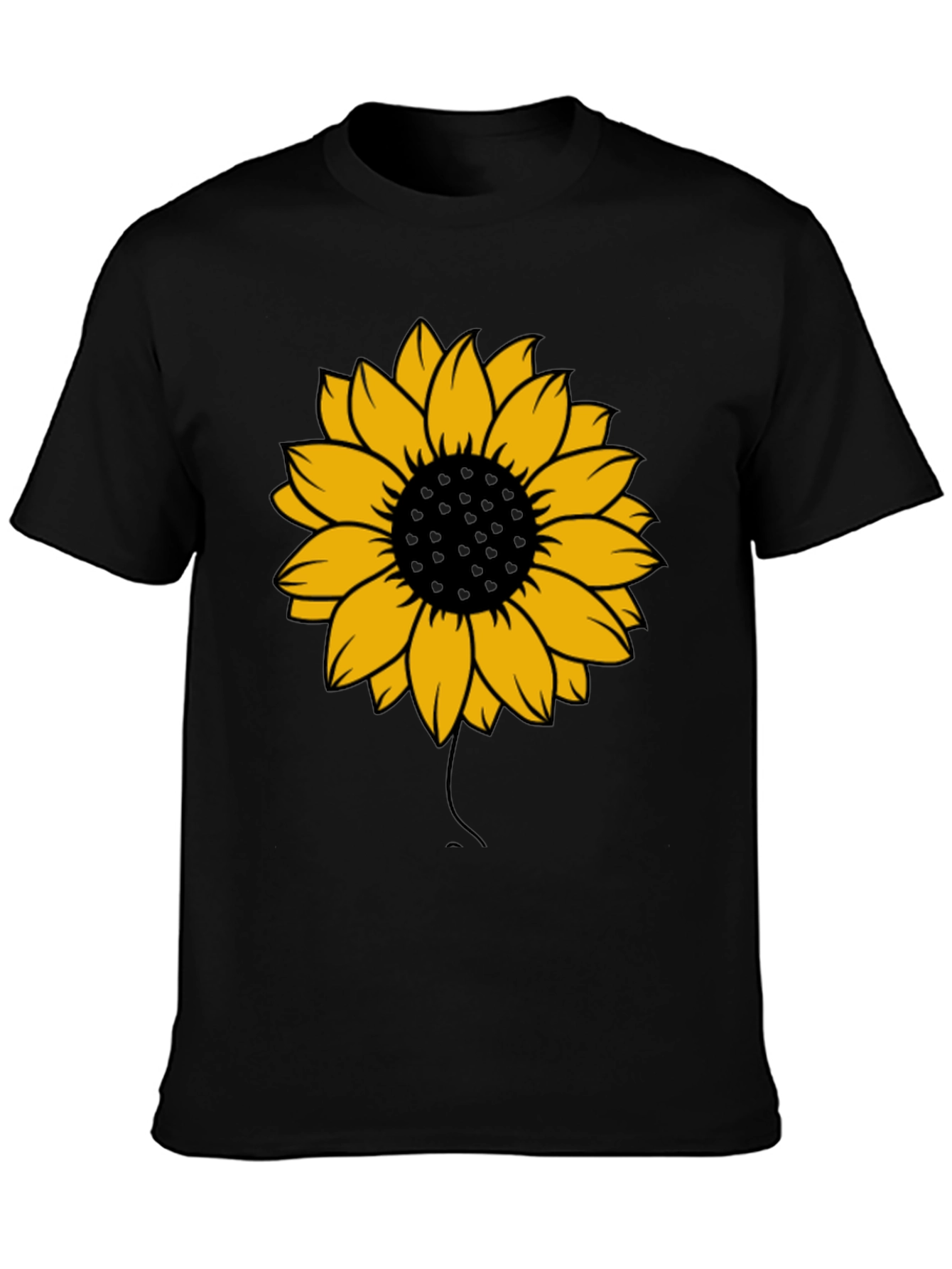 Sunflower Graphic Tee - Black Unisex T-Shirt