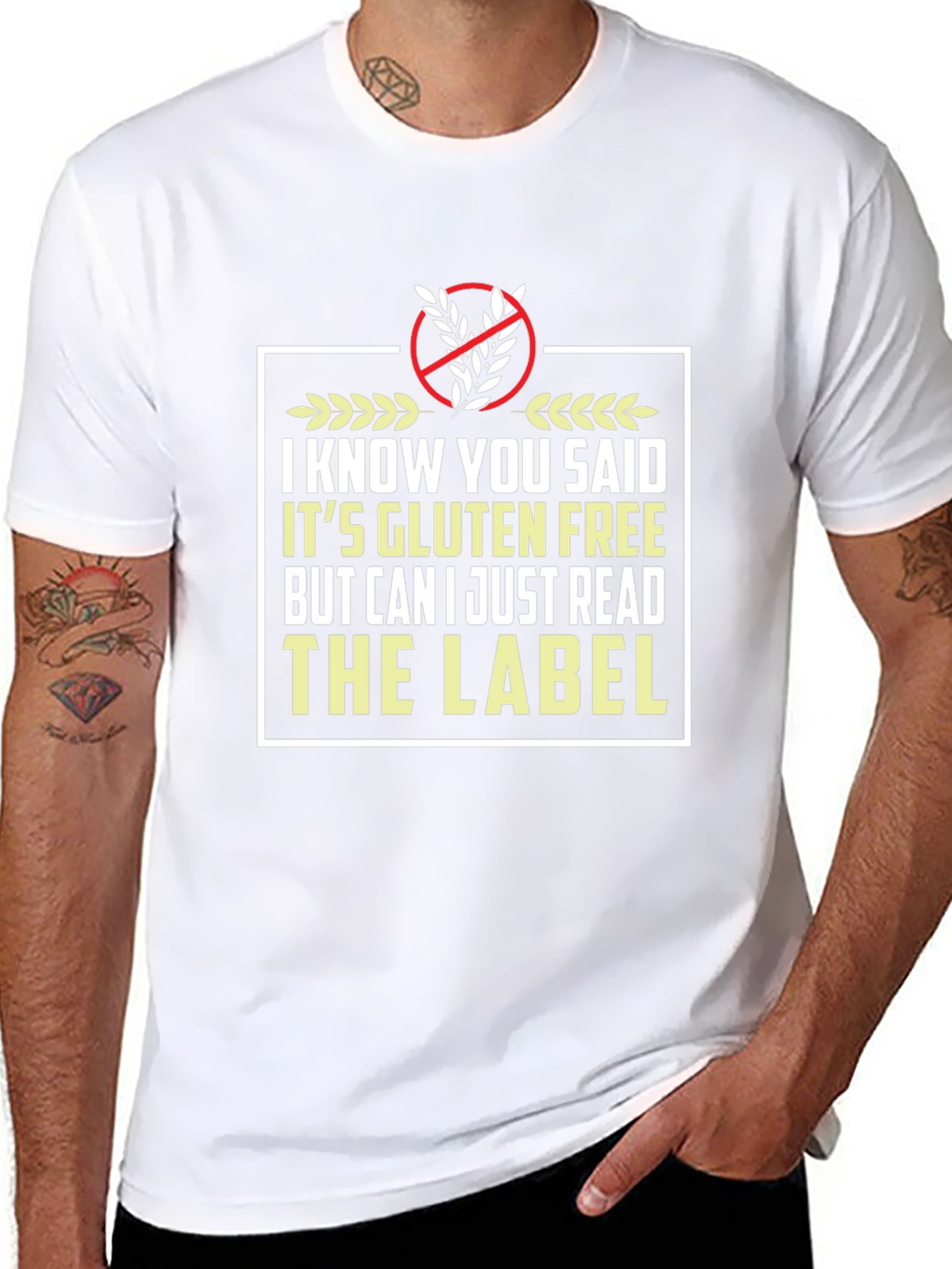 Gluten Free Label Novelty T-Shirt
