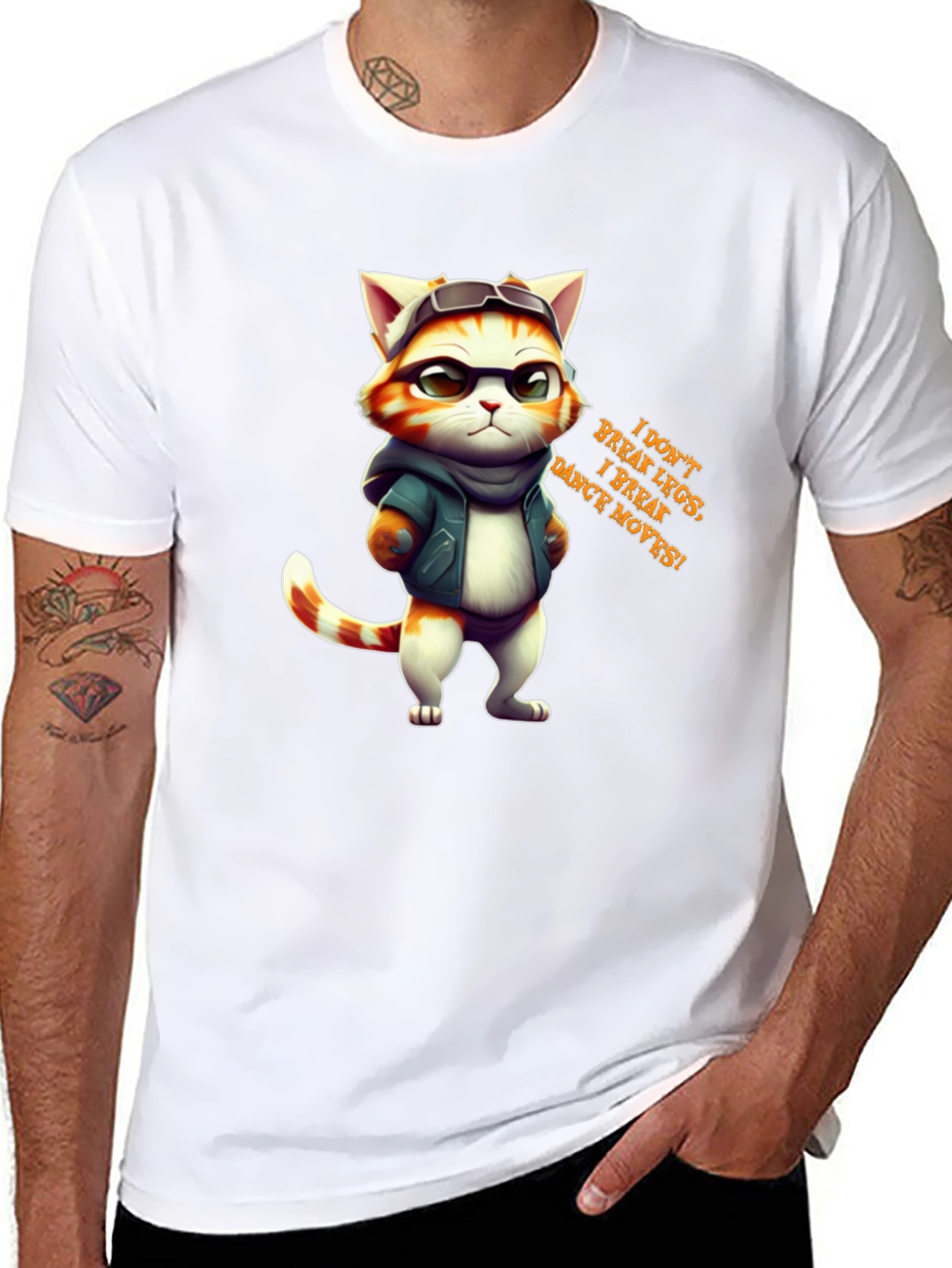 Cool Cat Graphic Tee - I Break Moves!