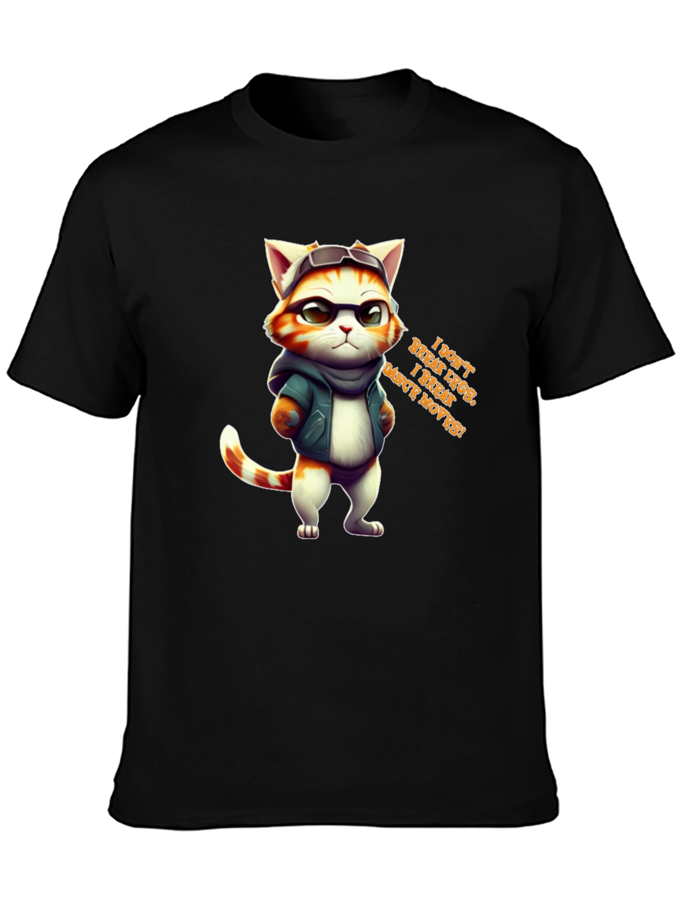 Cool Cat Graphic Tee - I Break Moves!