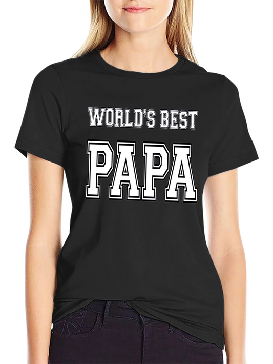 Worlds Best Papa Black T-Shirt