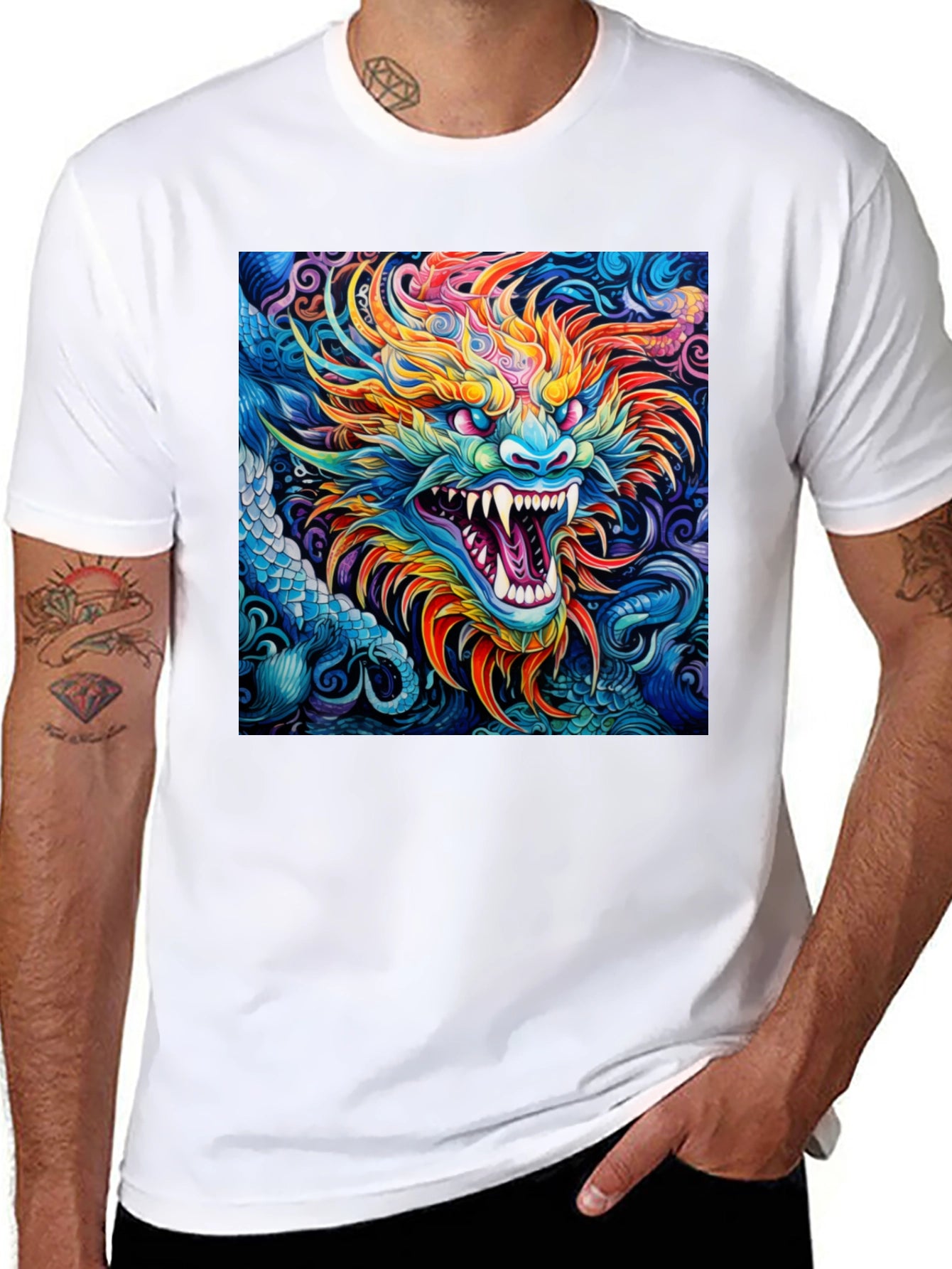 Dragon Art T-Shirt - Bold Graphic Tee