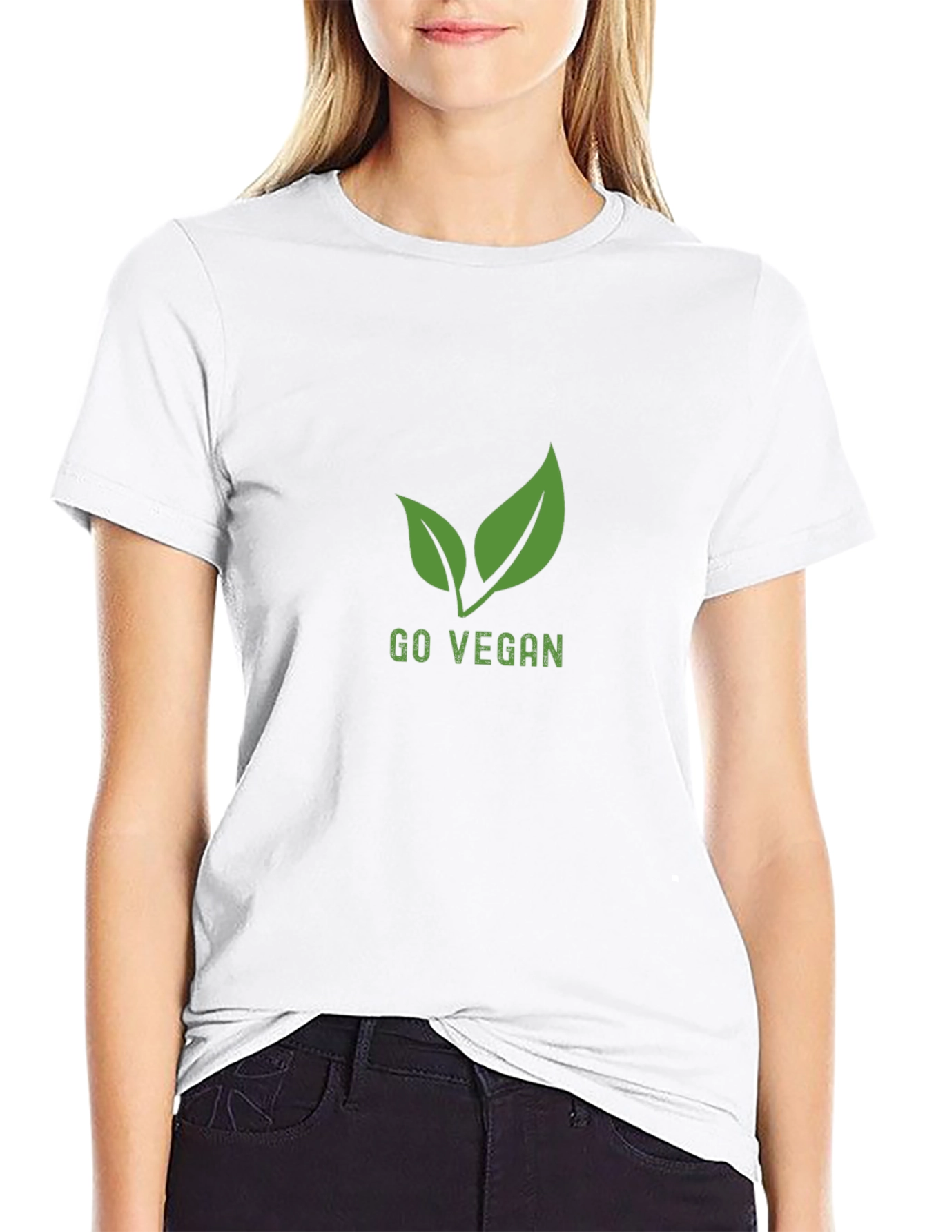 Go Vegan Black T-Shirt Plant Based Tee