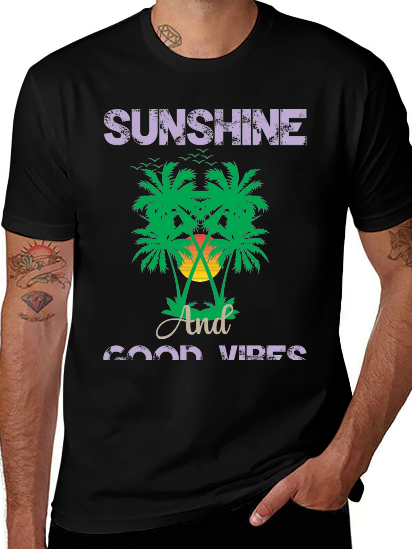 Sunshine and Good Vibes Graphic T-Shirt