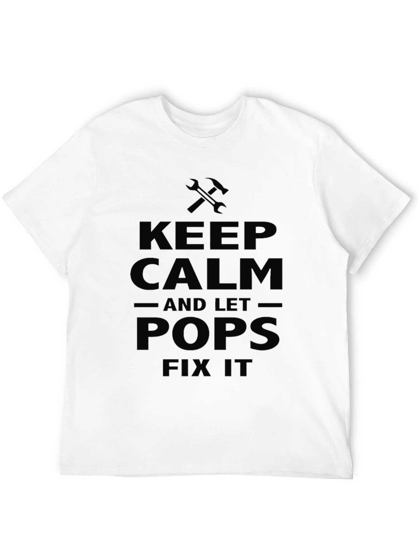 Keep Calm Pops Fix It Black Graphic Tee