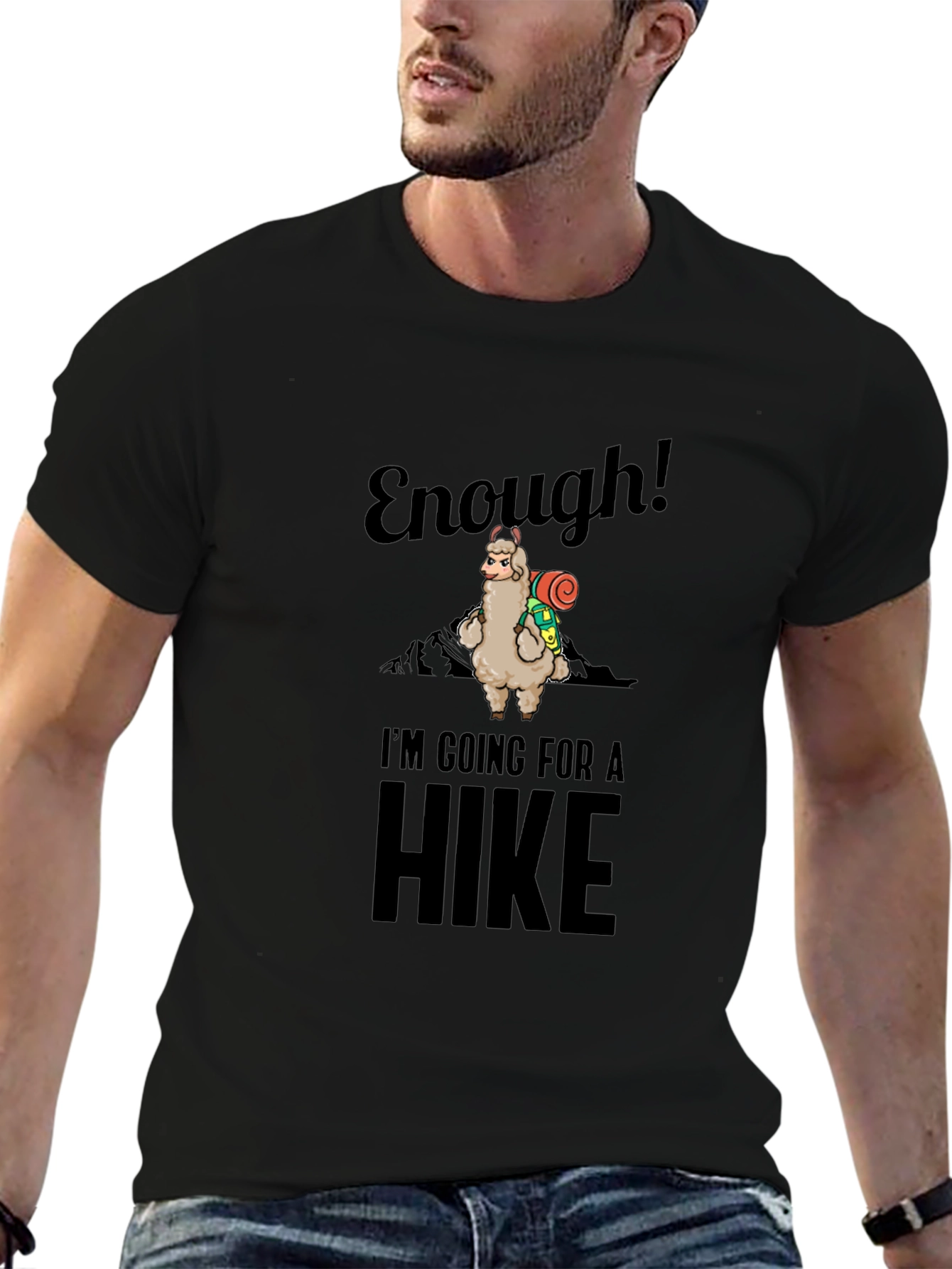 Enough! Llama Hiking T-Shirt - Funny Nature Tee