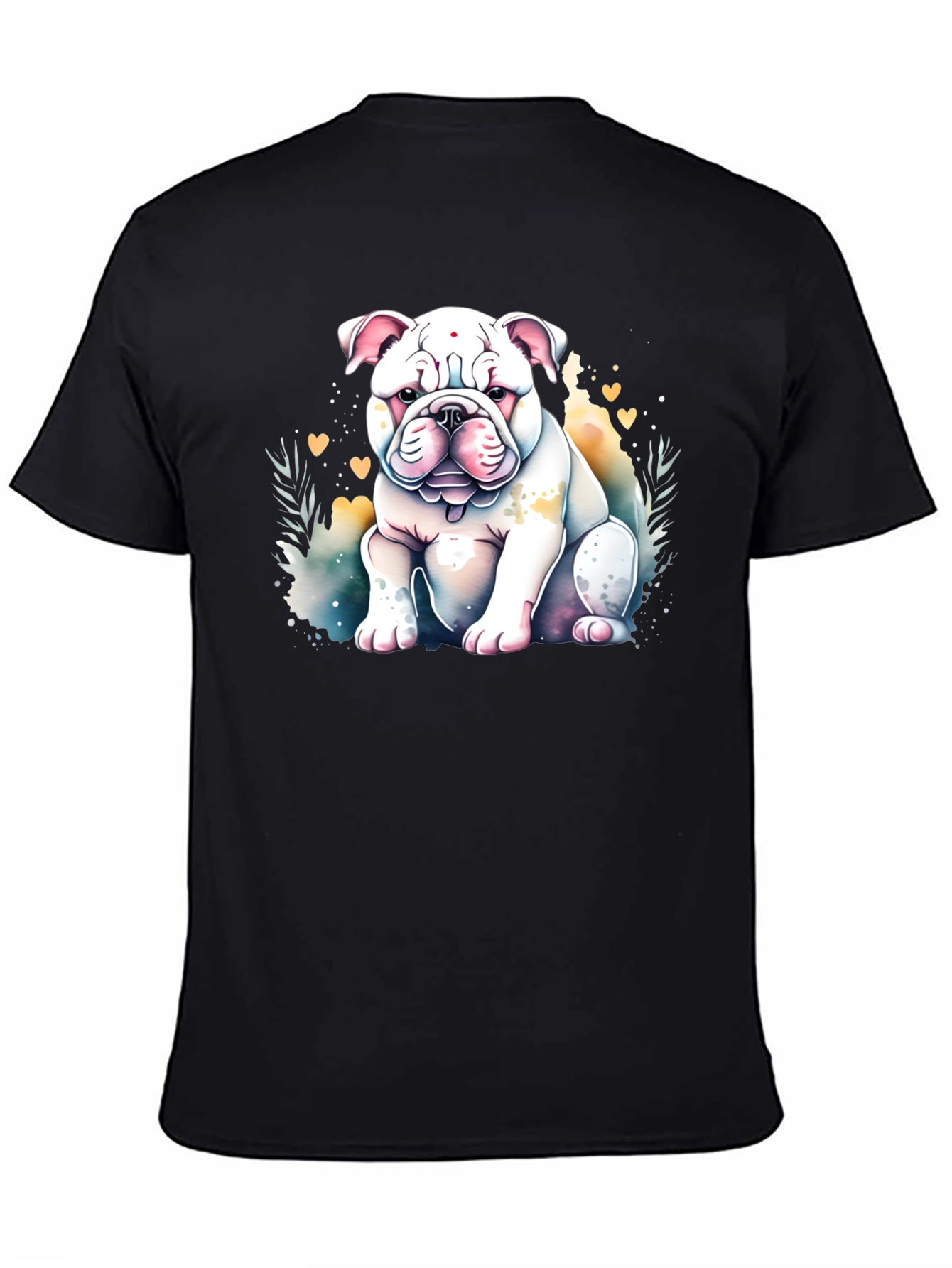 Bulldog Watercolor Graphic Tee