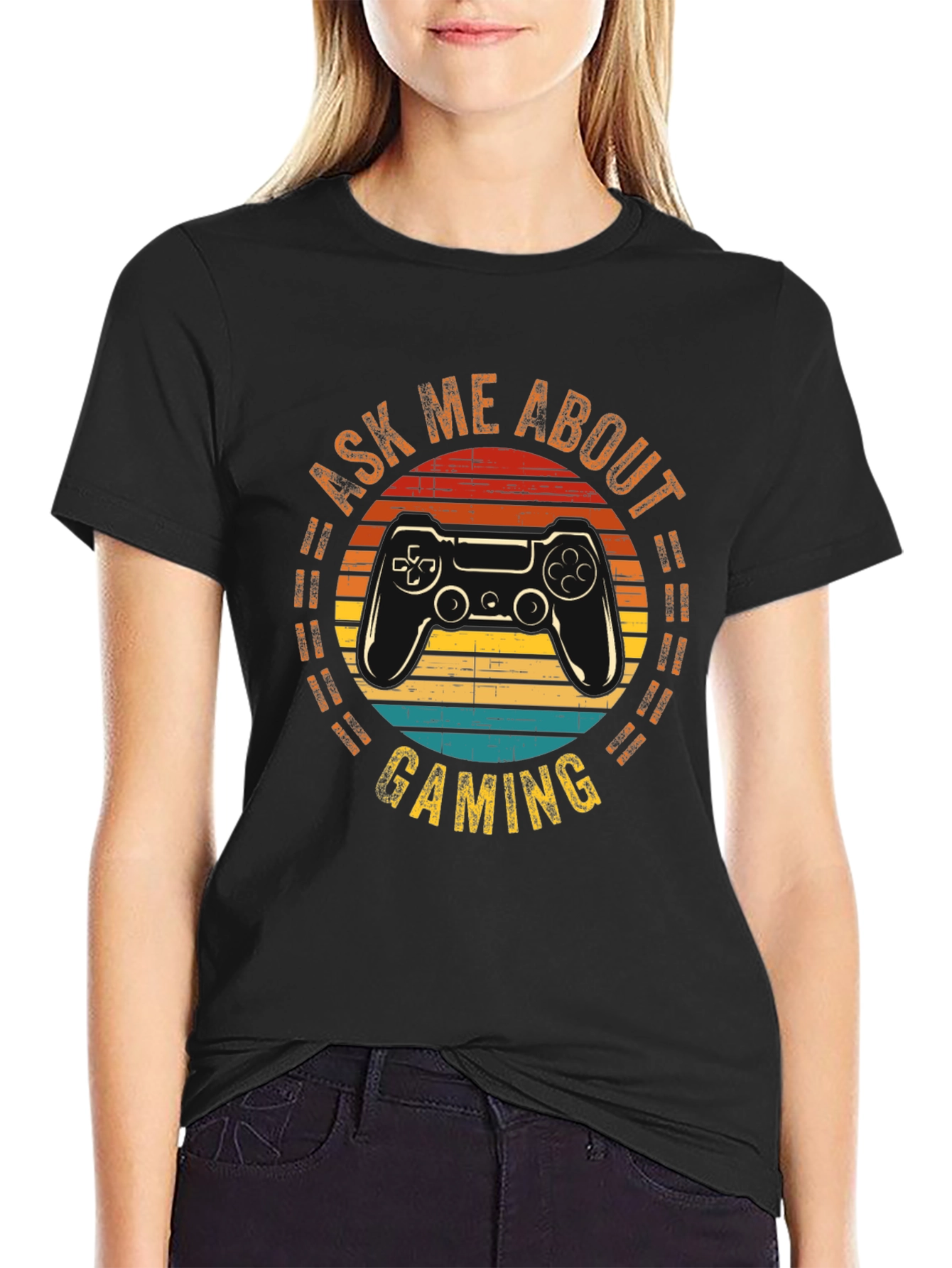 Ask Me About Gaming T-Shirt Controller Design