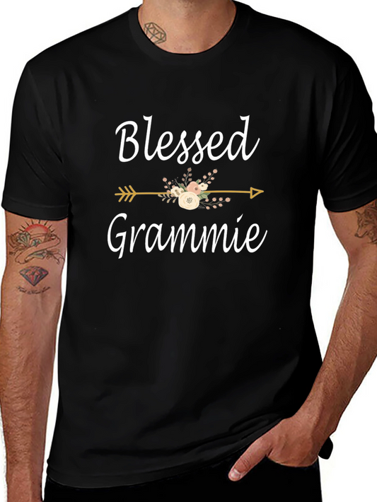Blessed Grammie T-Shirt - Cute Floral Arrow Design