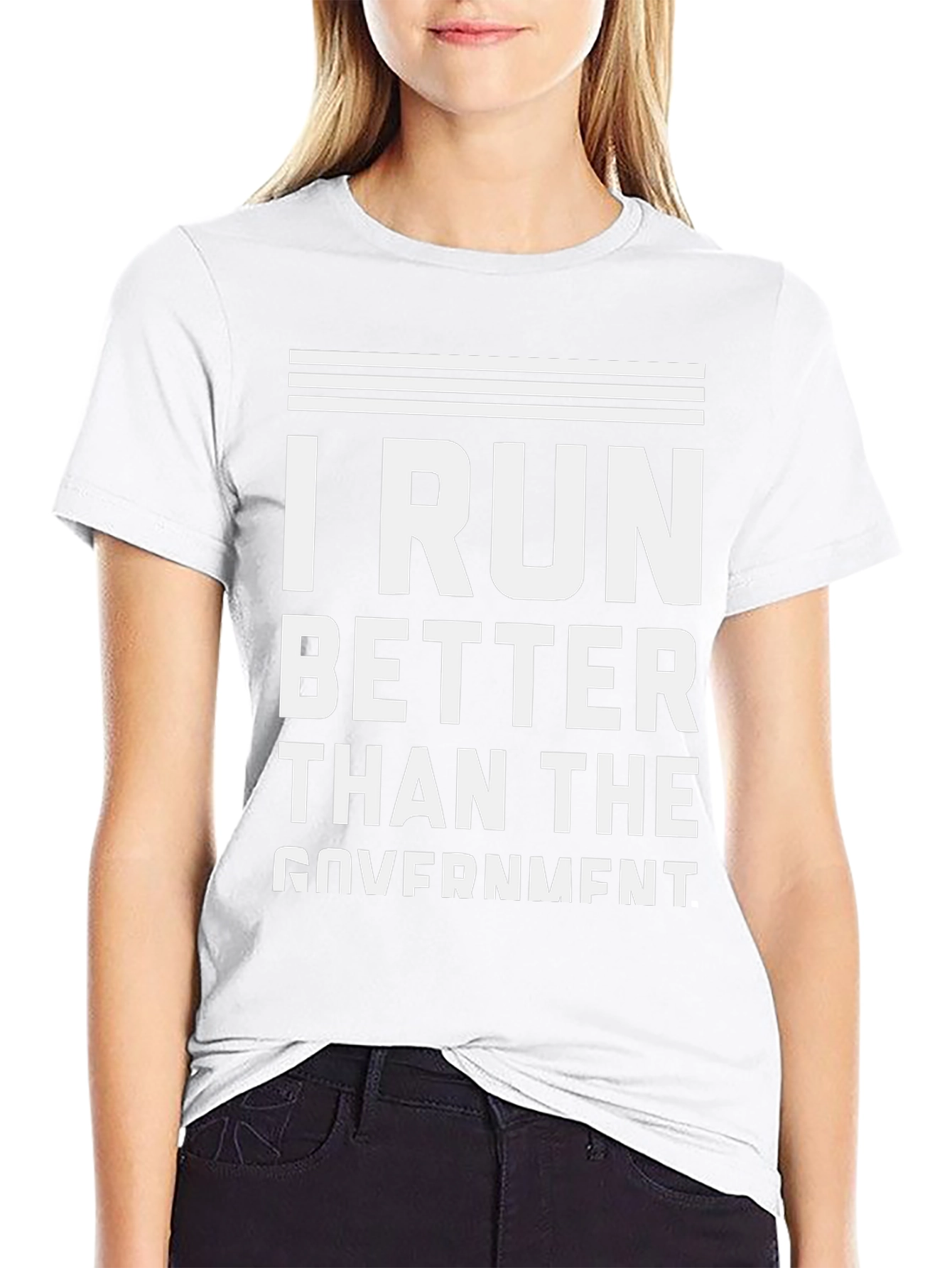 I Run Better Than the Government Black T-Shirt