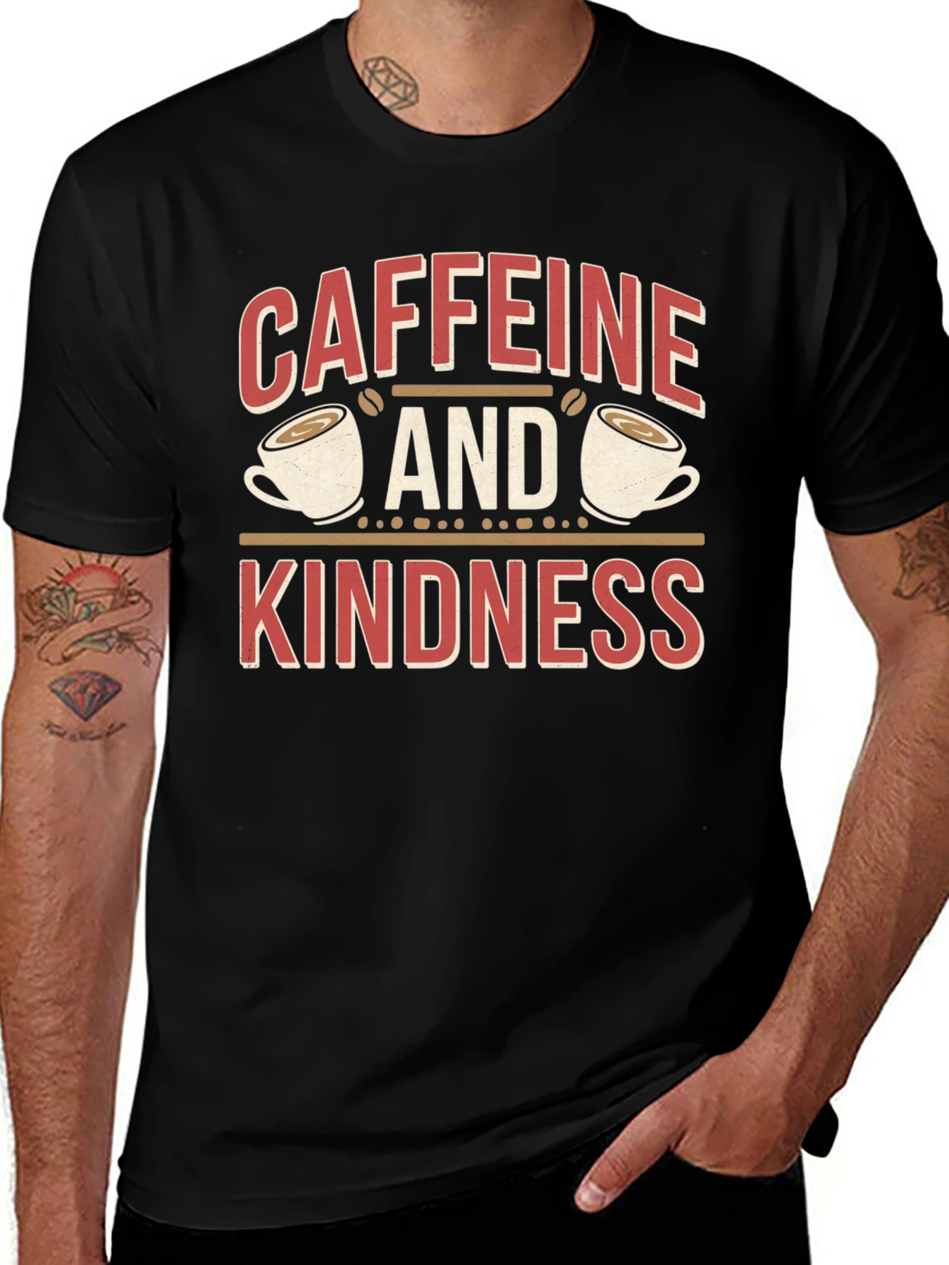 Caffeine and Kindness Graphic Tee