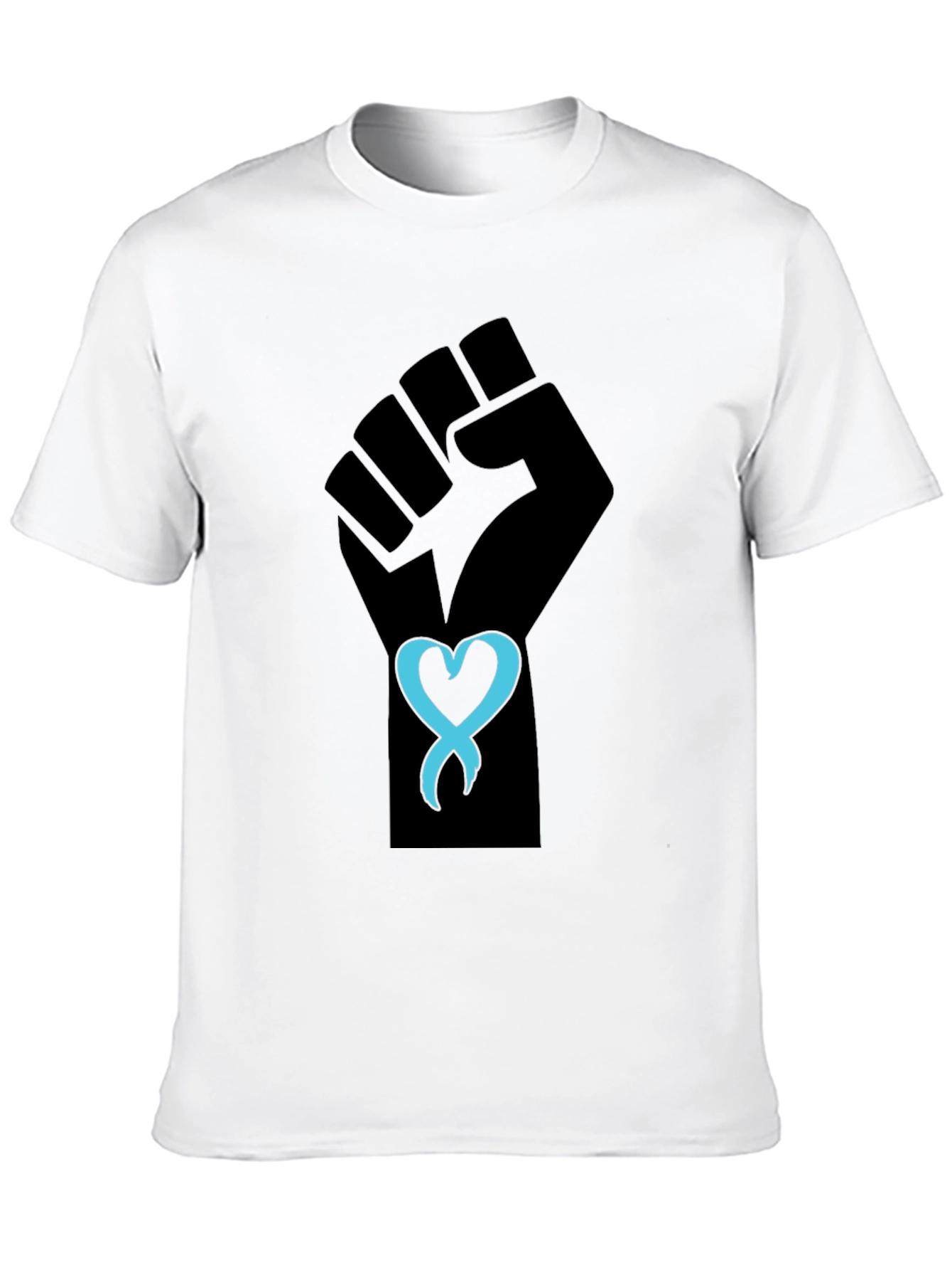 Empowered Heart Tee - Black Fist Graphic T-Shirt