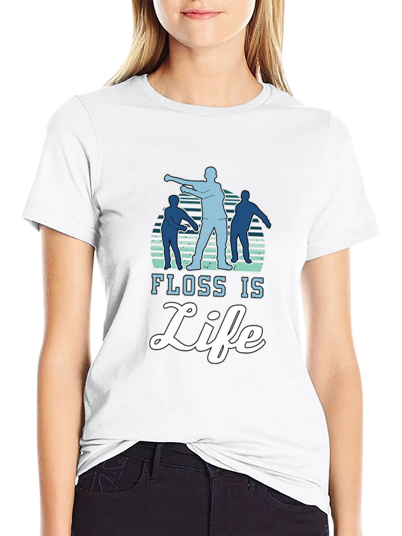 Floss Is Life T-Shirt - Dance Silhouette Graphic Tee