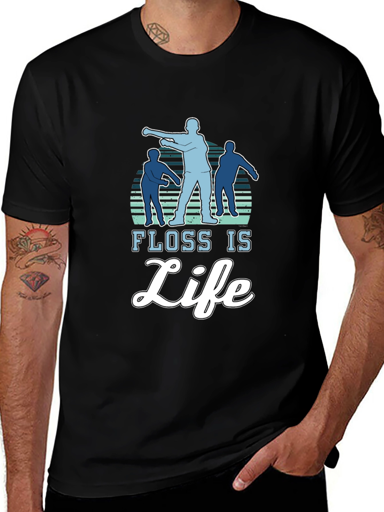 Floss Is Life T-Shirt - Dance Silhouette Graphic Tee