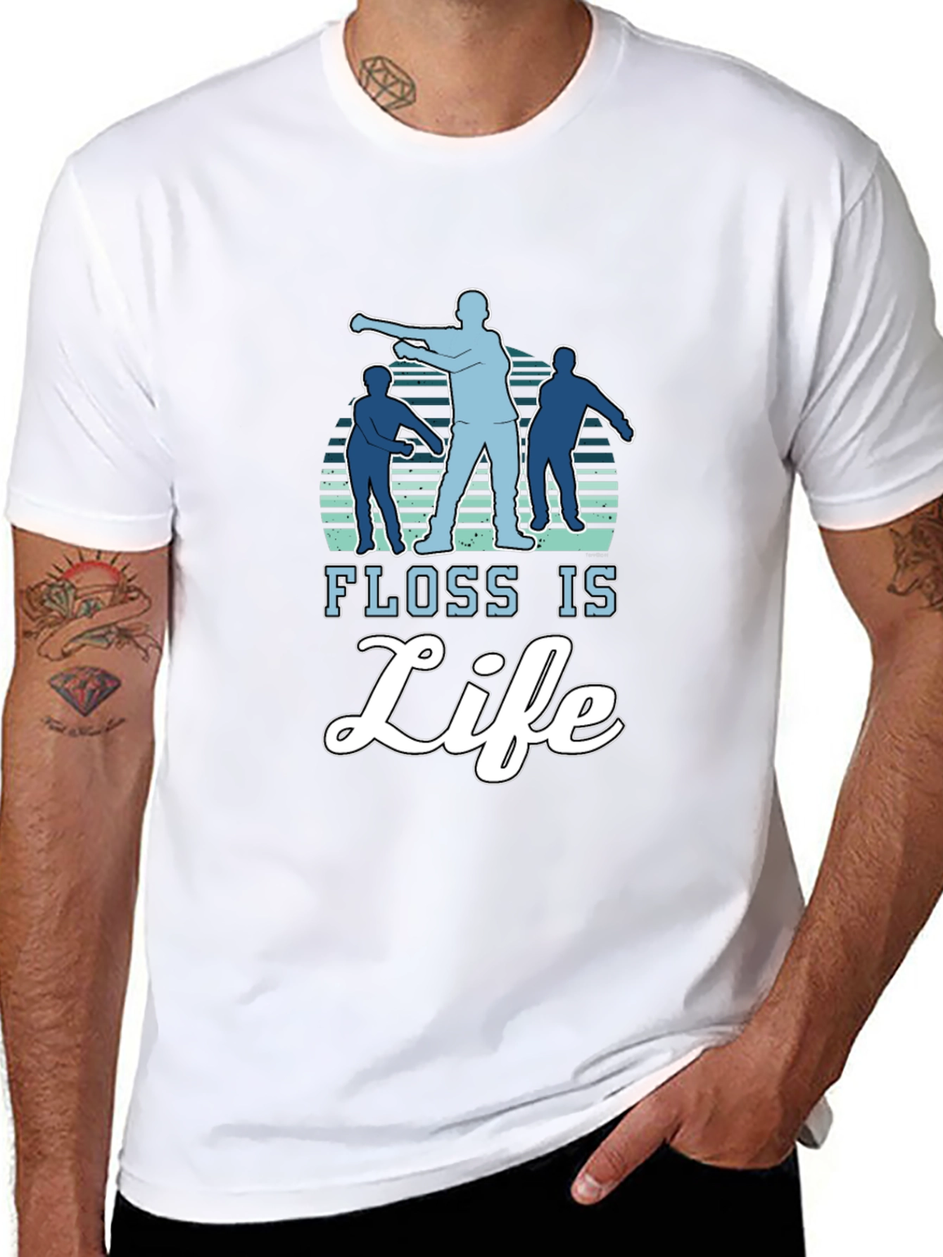 Floss Is Life T-Shirt - Dance Silhouette Graphic Tee