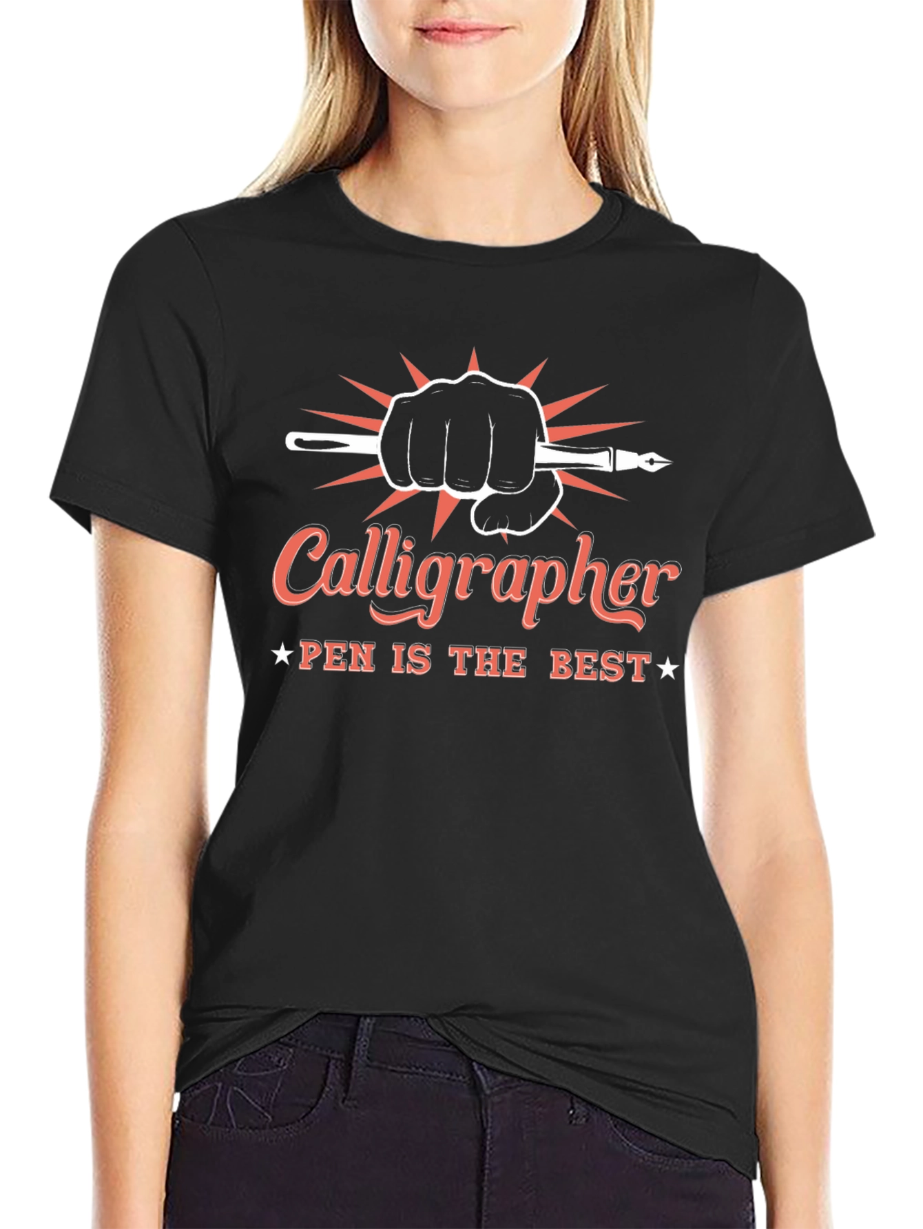 Calligrapher Pen Best Black Graphic T-Shirt