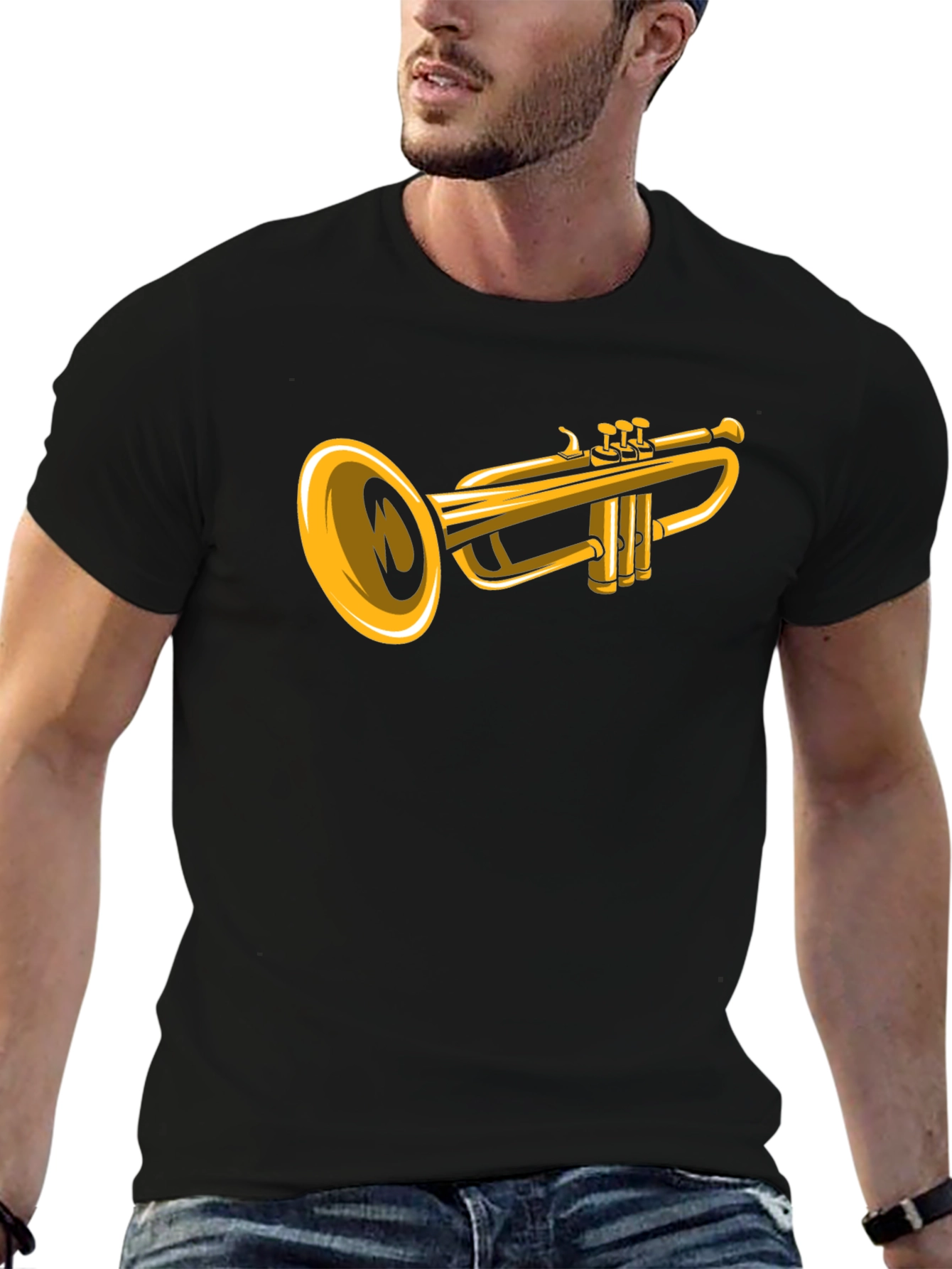Trumpet Graphic T-Shirt - Musical Instrument Tee