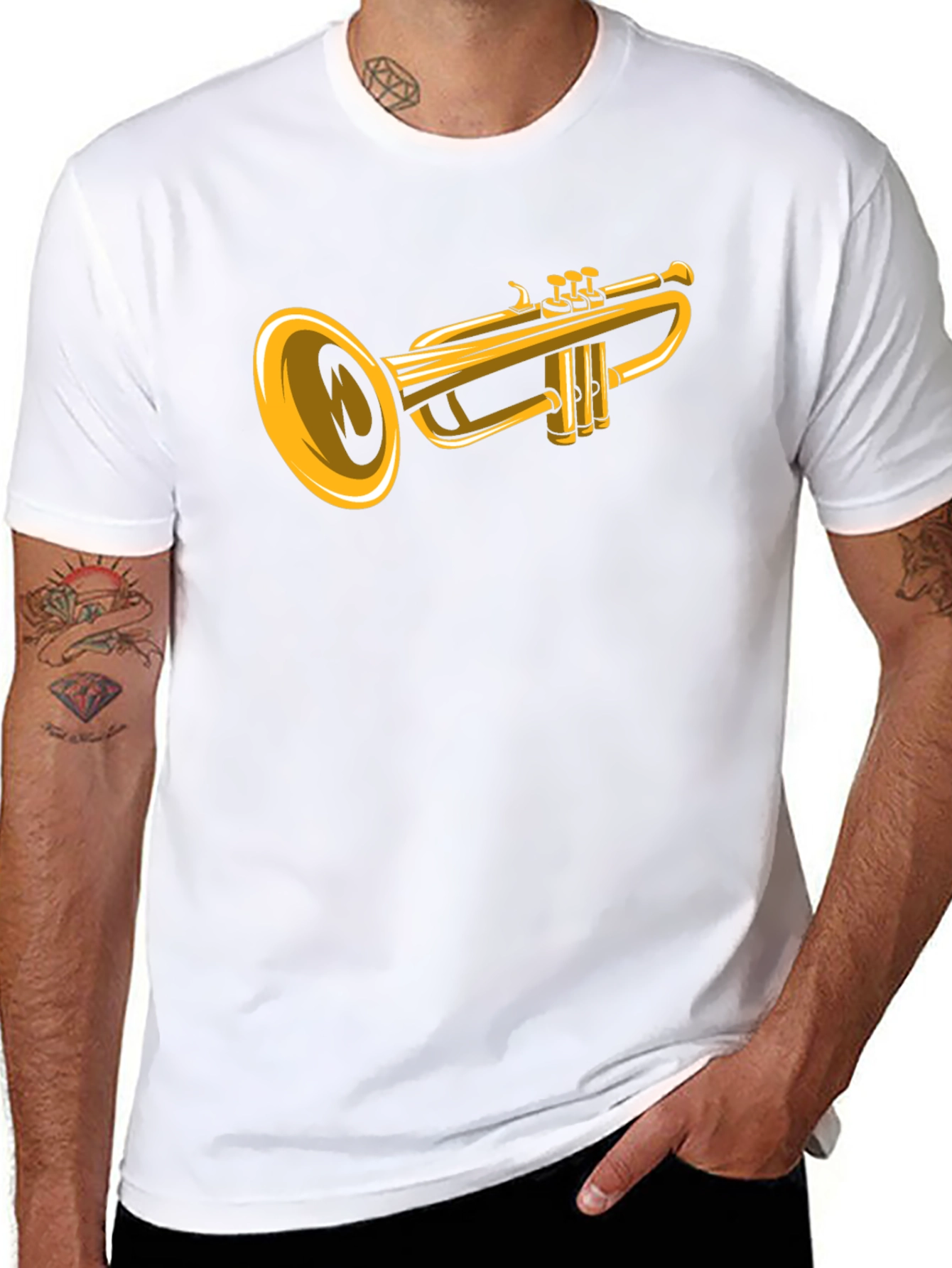 Trumpet Graphic T-Shirt - Musical Instrument Tee