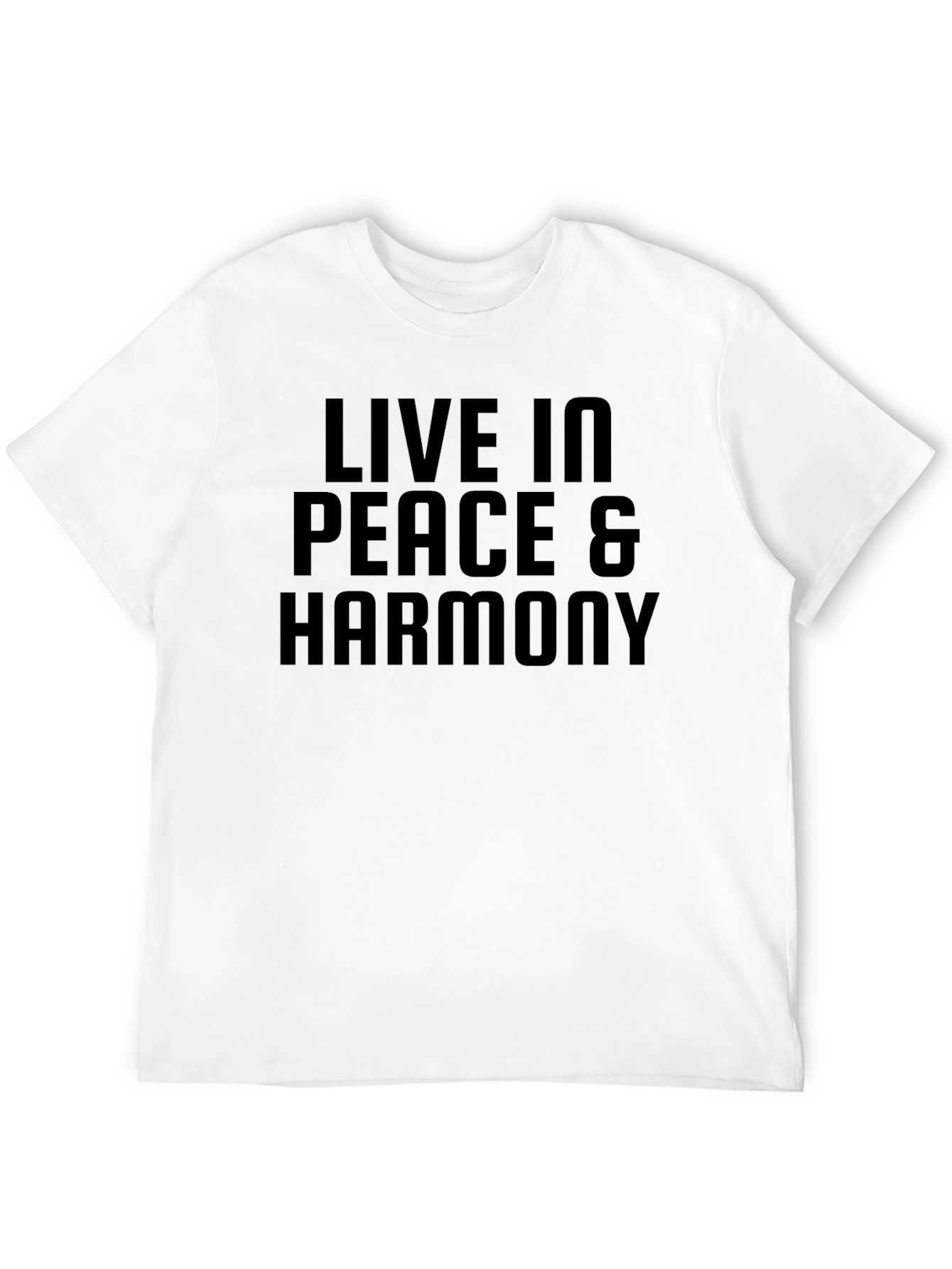 Live in Peace & Harmony Black Graphic Tee