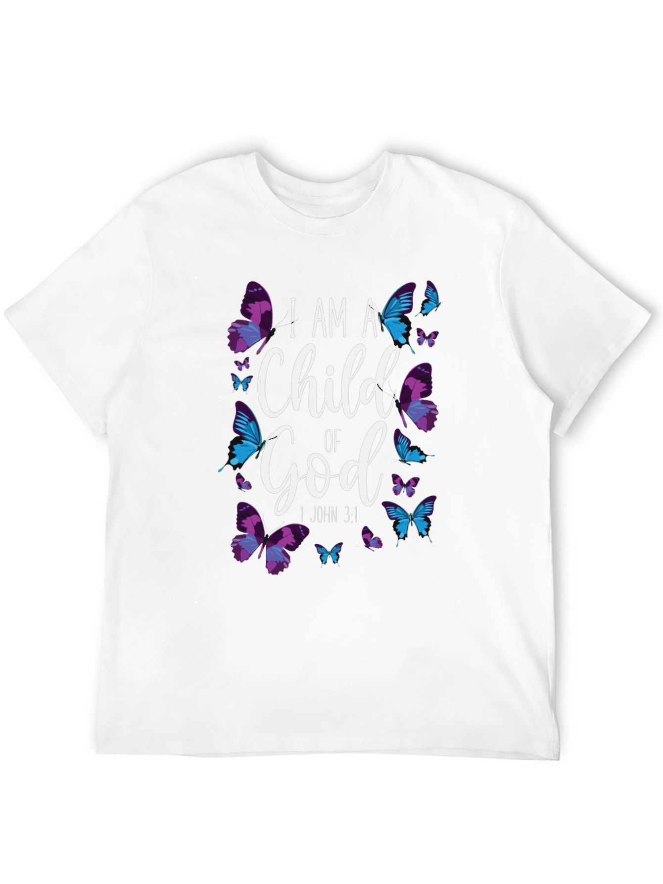 I Am A Child of God Butterfly T-Shirt