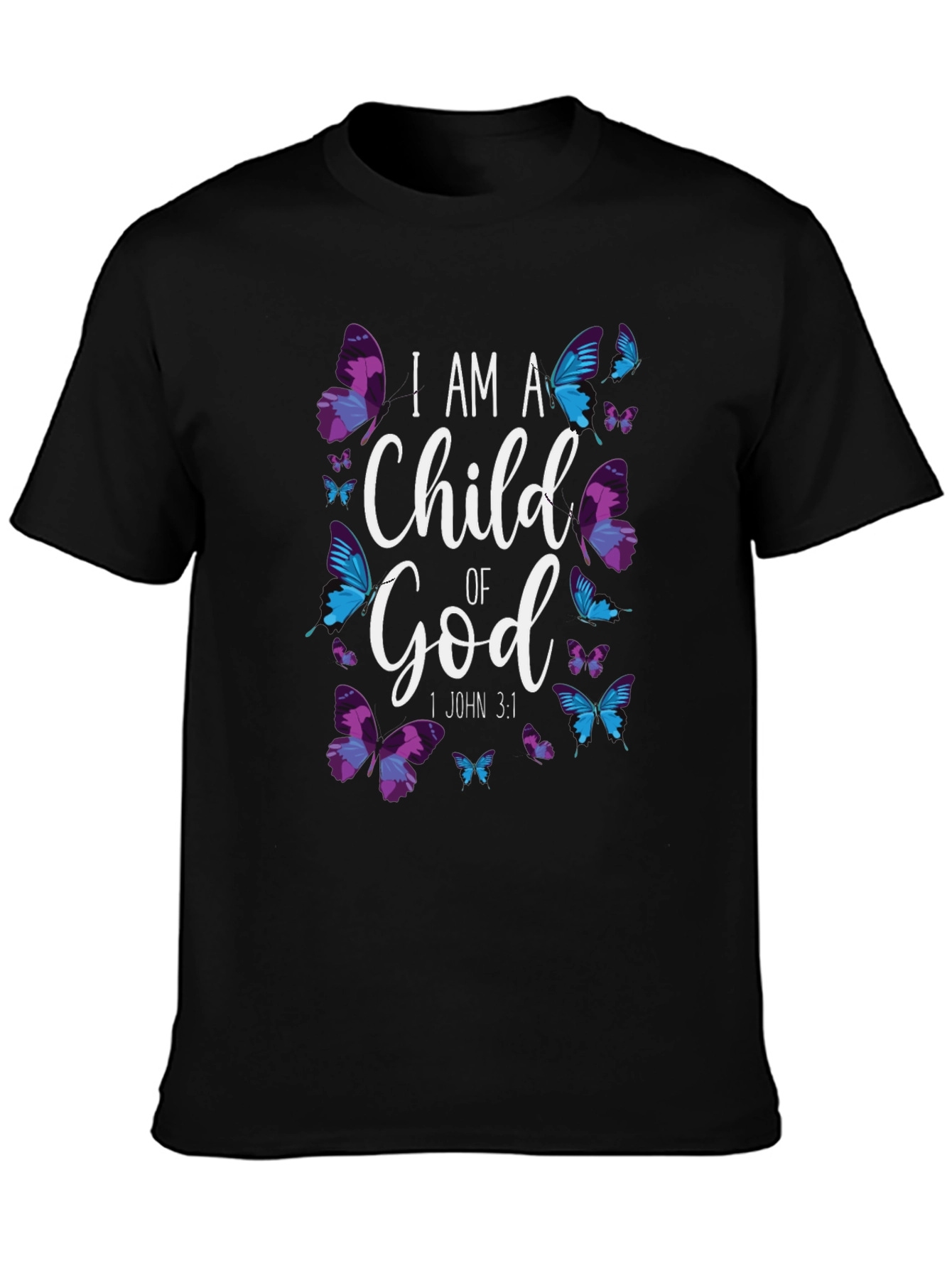I Am A Child of God Butterfly T-Shirt