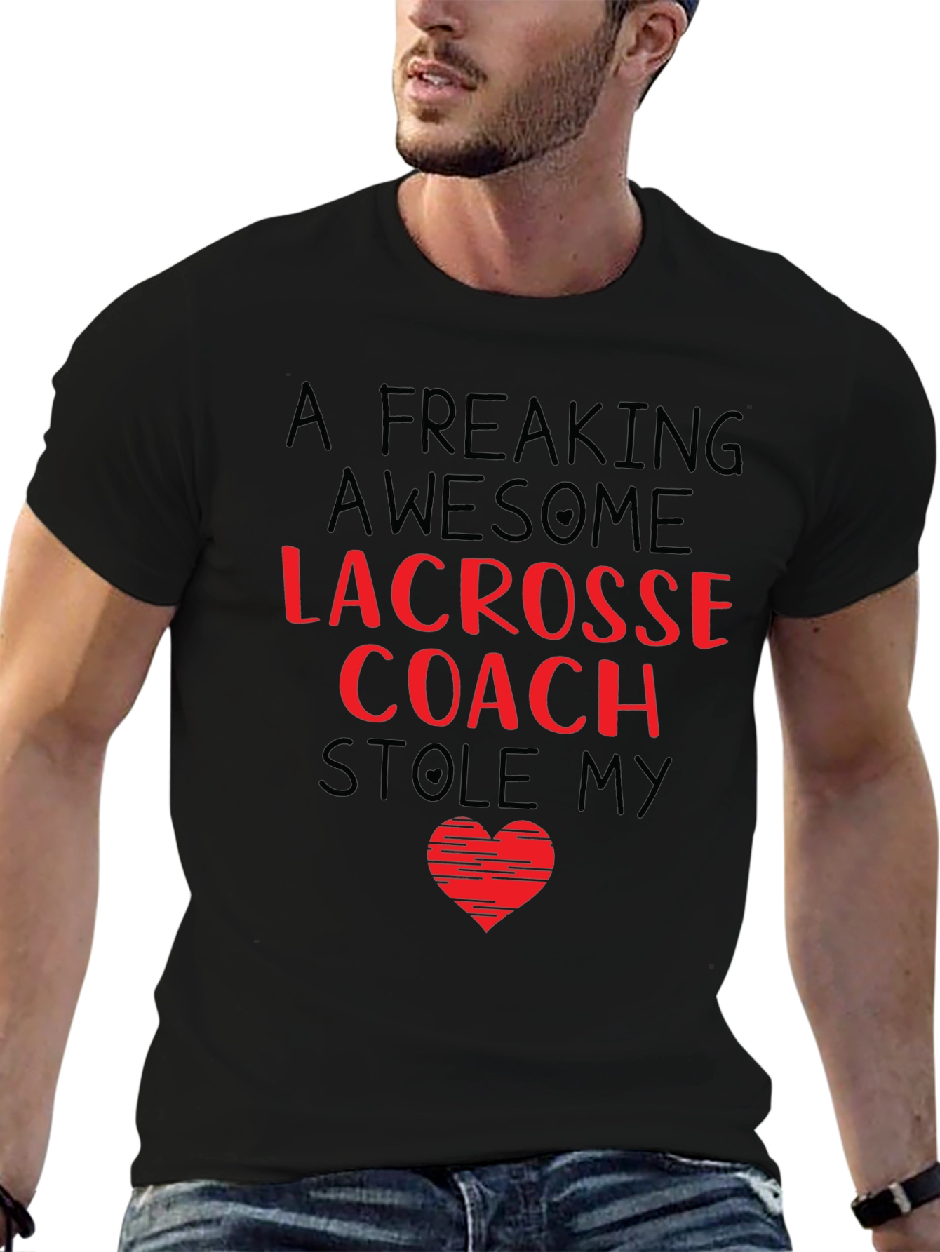 Awesome Lacrosse Coach Stole My Heart T-Shirt