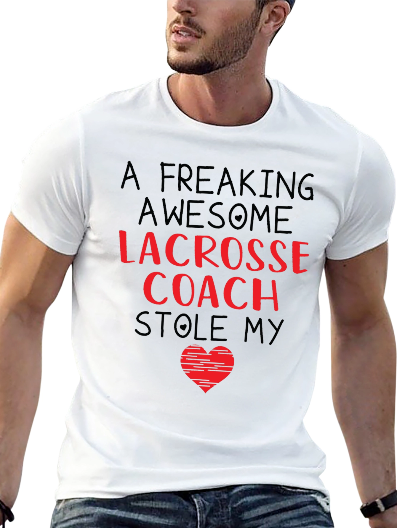 Awesome Lacrosse Coach Stole My Heart T-Shirt