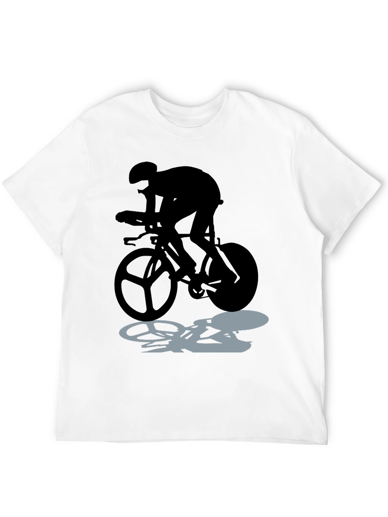 Cyclist Silhouette Graphic Tee - Black