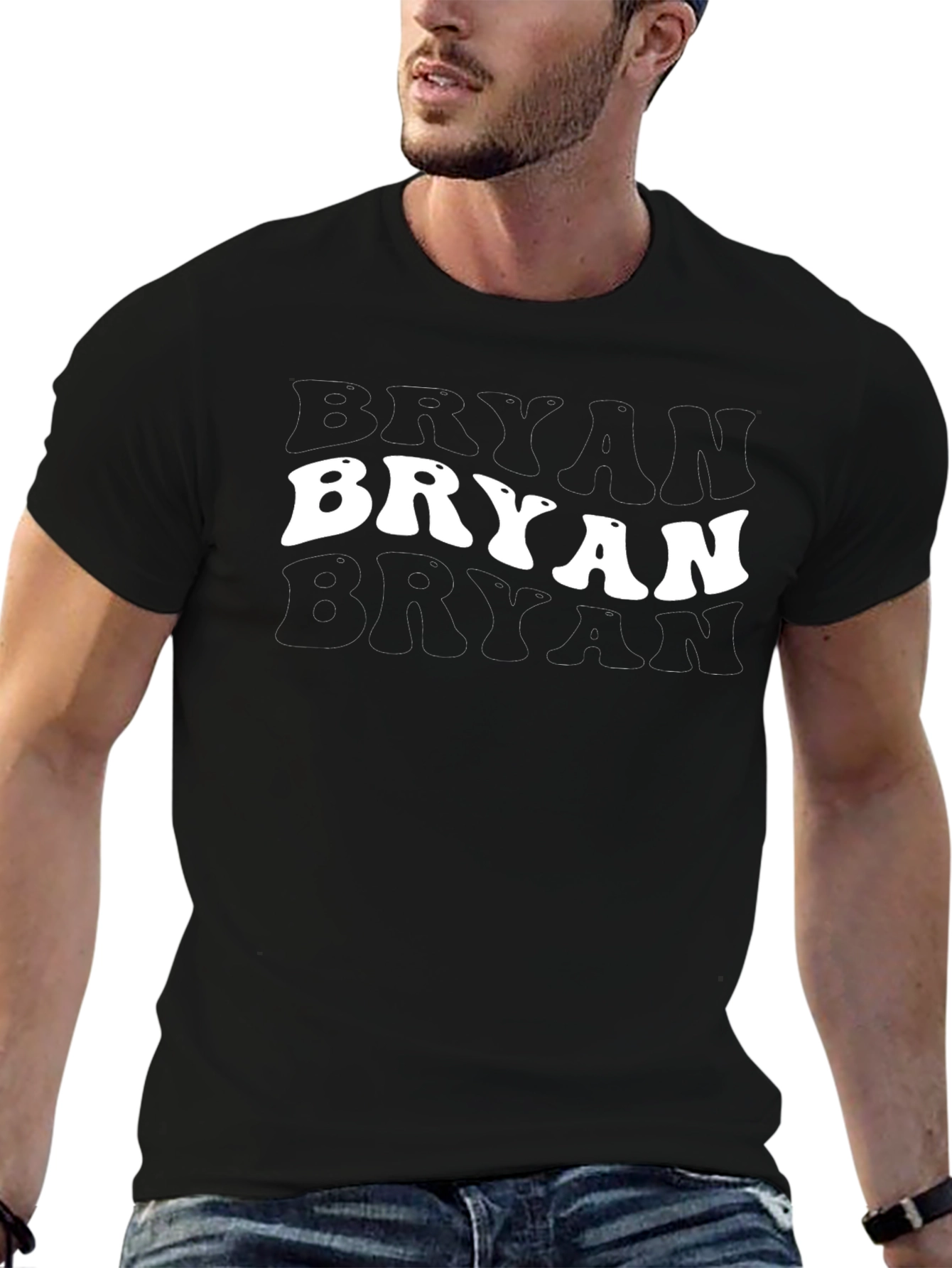 Retro Bryan Graphic Tee - Black
