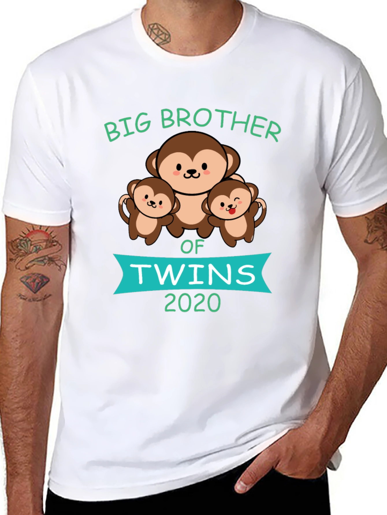 Big Brother of Twins 2020 Monkey T-Shirt