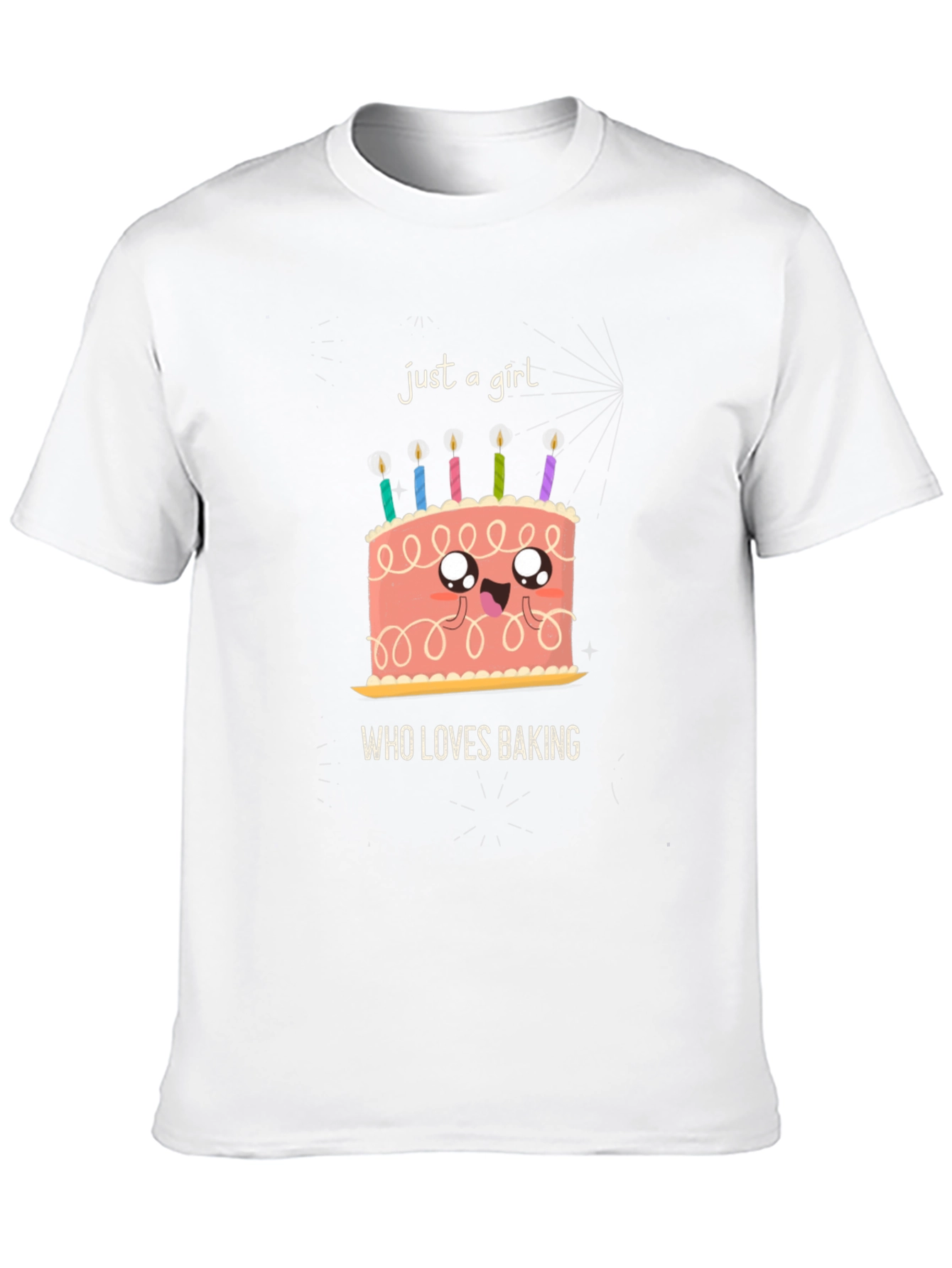 Just a Girl Who Loves Baking Cake Graphic T-Shirt
