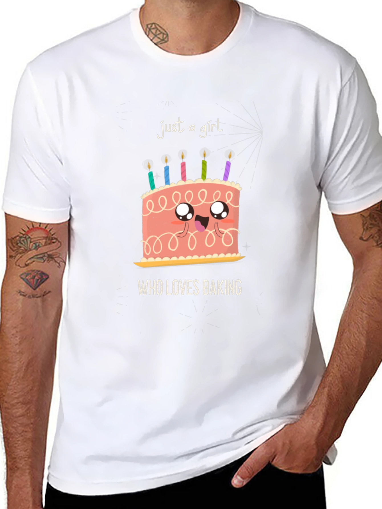 Just a Girl Who Loves Baking Cake Graphic T-Shirt