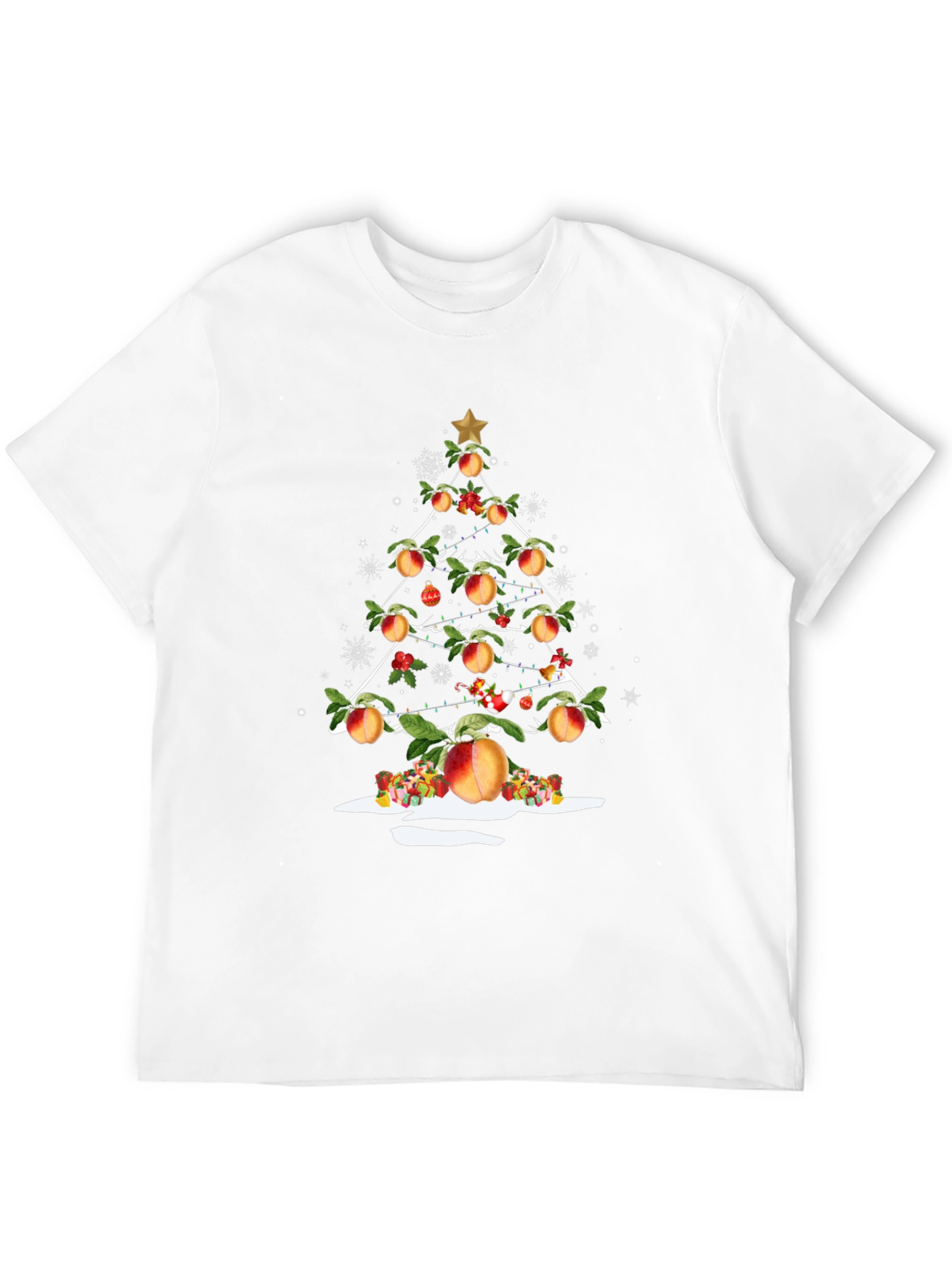 Peachy Christmas Tree Graphic Tee