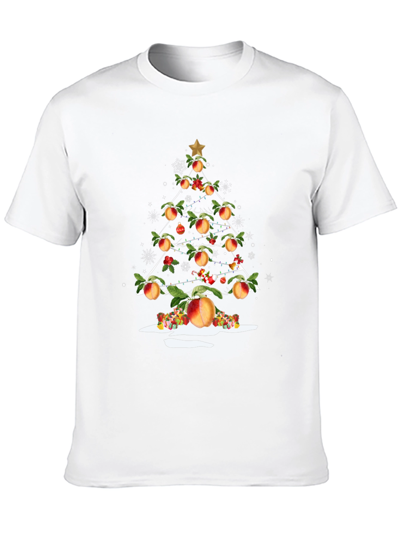 Peachy Christmas Tree Graphic Tee