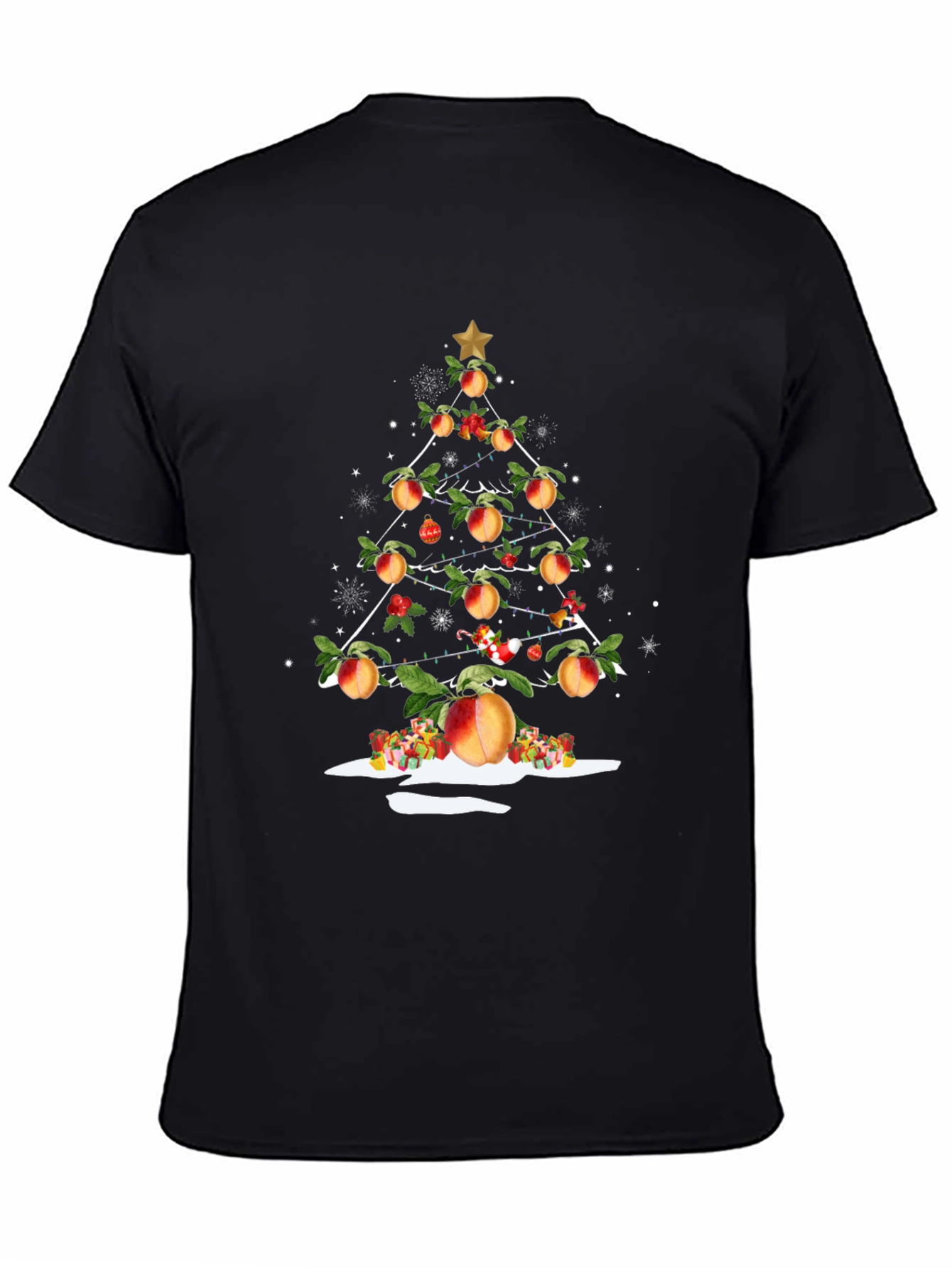 Peachy Christmas Tree Graphic Tee