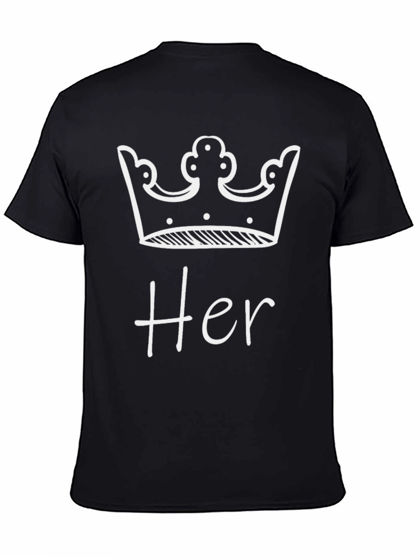 Her Crown Graphic T-Shirt - Couples Matching Tee