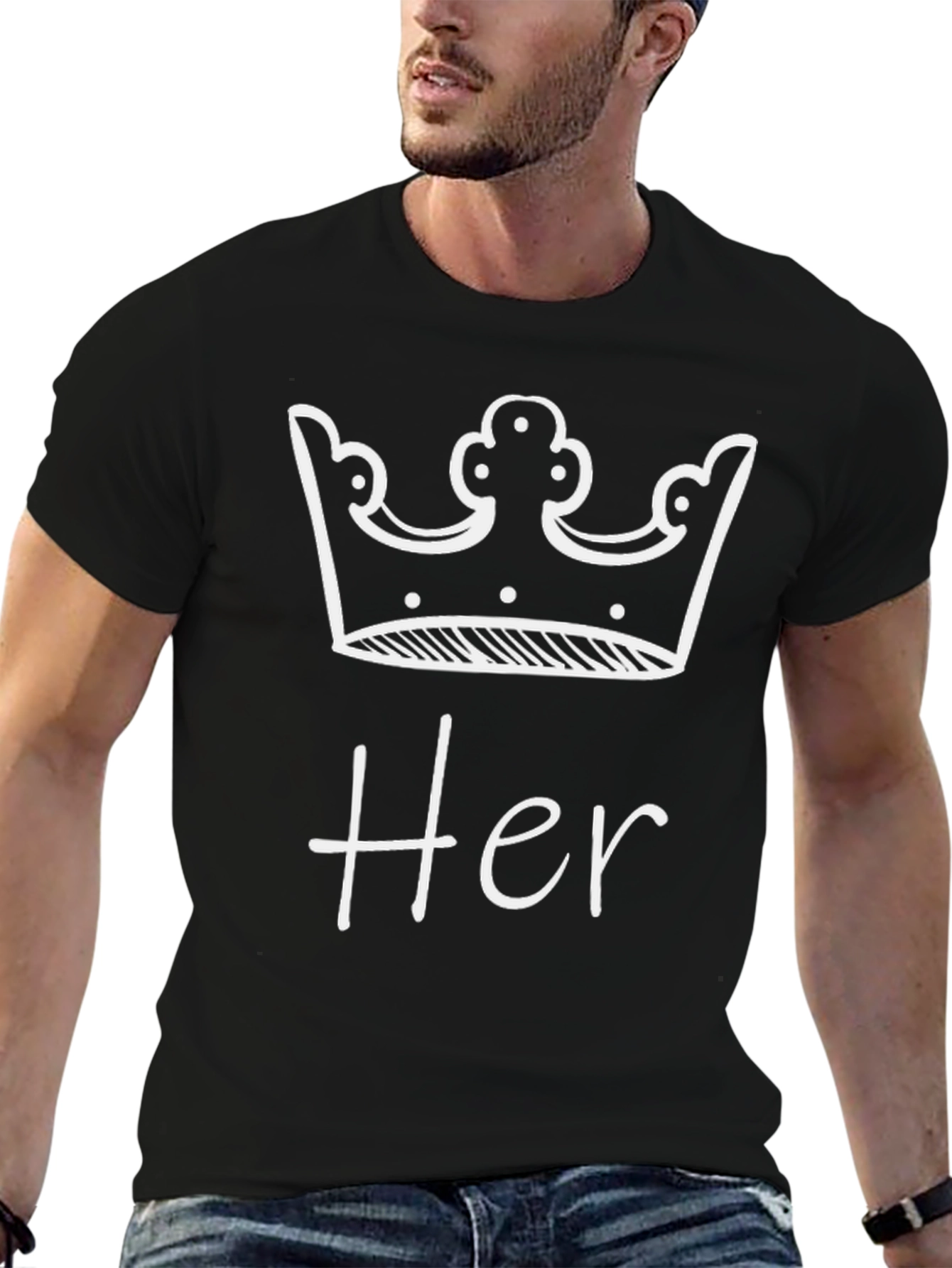 Her Crown Graphic T-Shirt - Couples Matching Tee