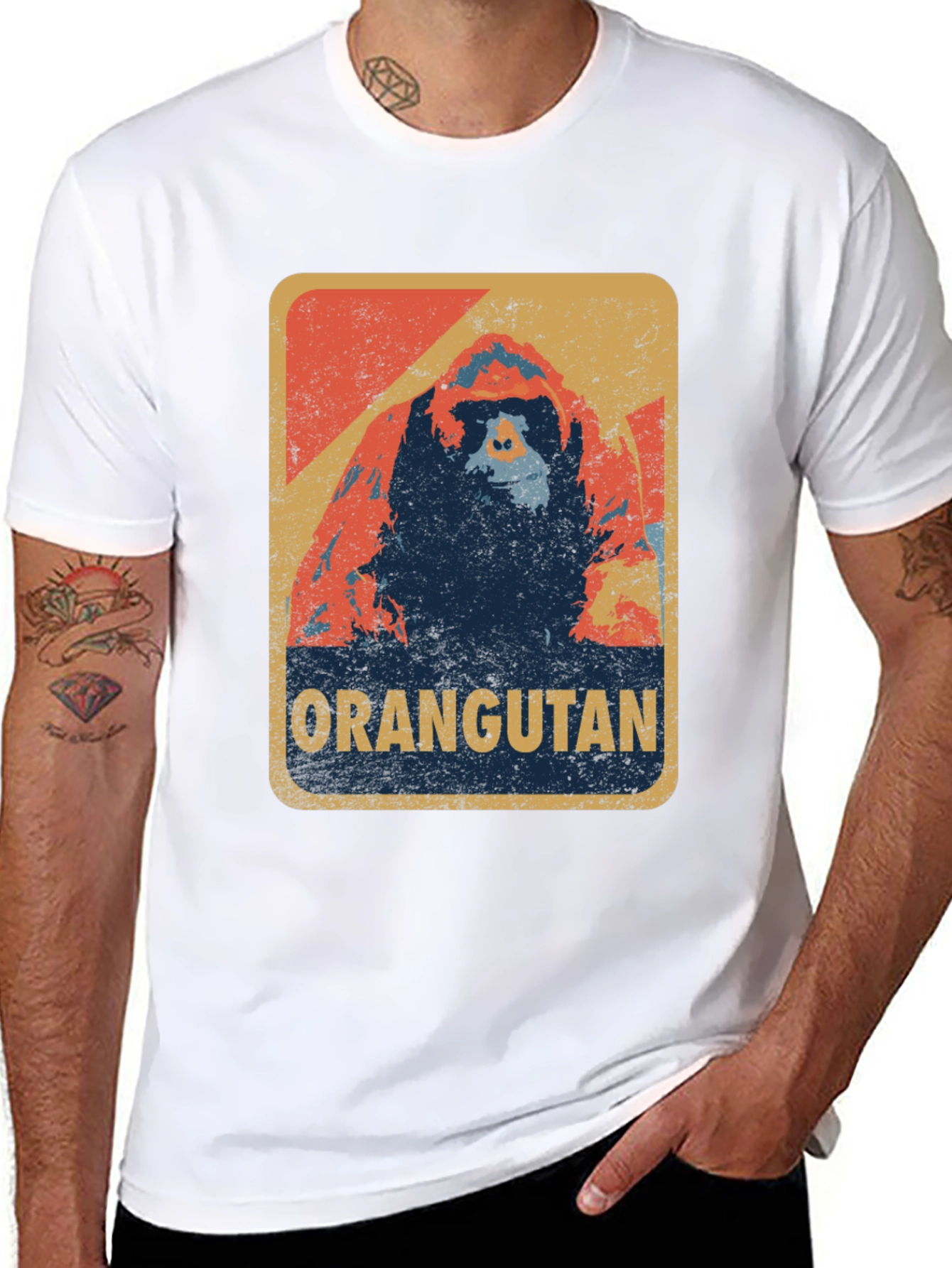 Orangutan Graphic T-Shirt - Retro Style Tee