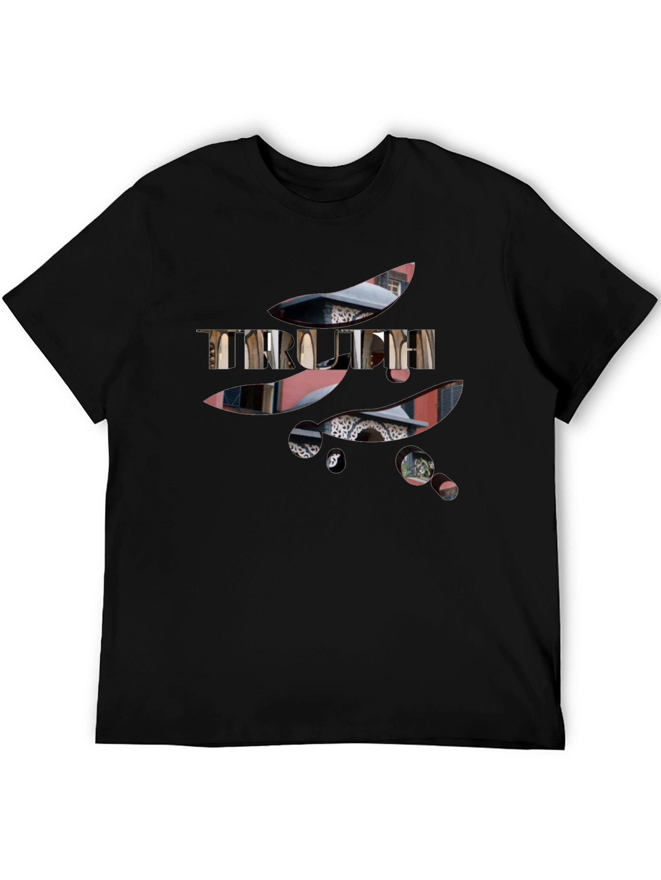 Abstract Truth Graphic Black T-Shirt