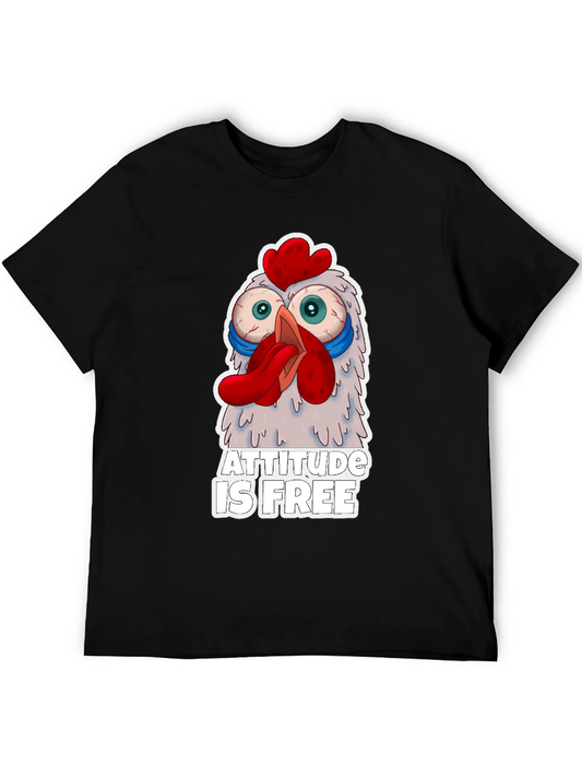 Attitude is Free Crazy Chicken Graphic Tee