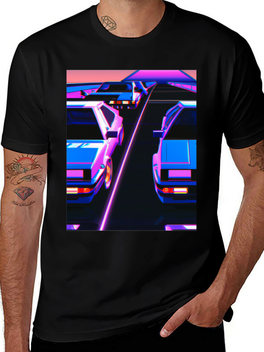 Retro Wave Cars Graphic Tee