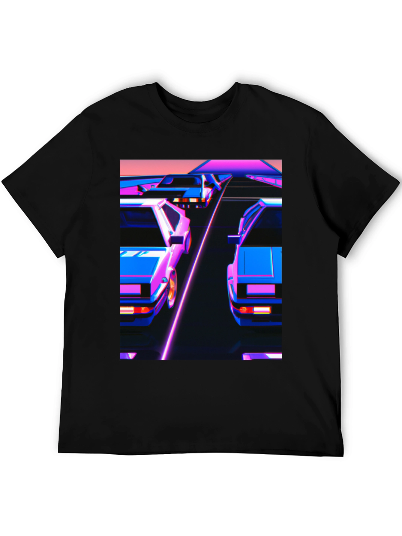 Retro Wave Cars Graphic Tee