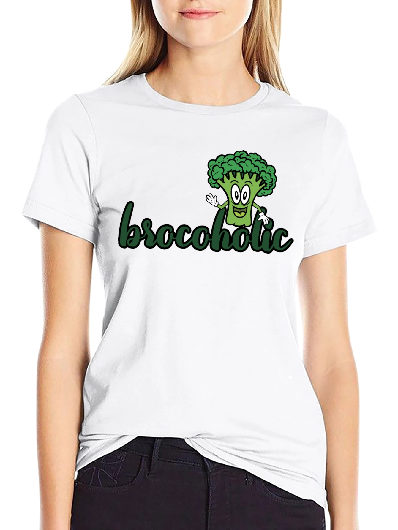 Brocoholic Broccoli T-Shirt - Funny Vegetarian Tee