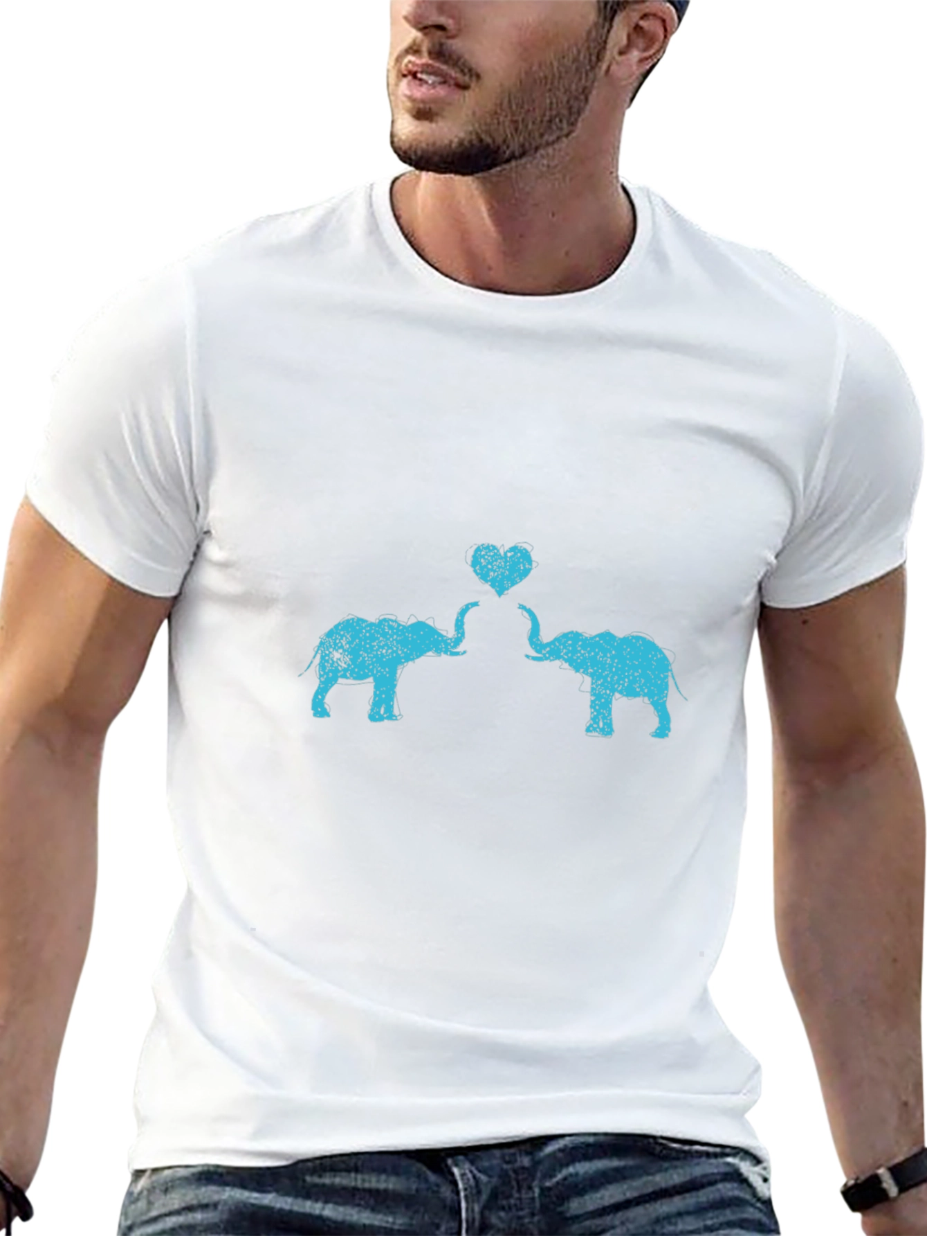 Elephant Love Graphic Tee - Trendy Casual Top